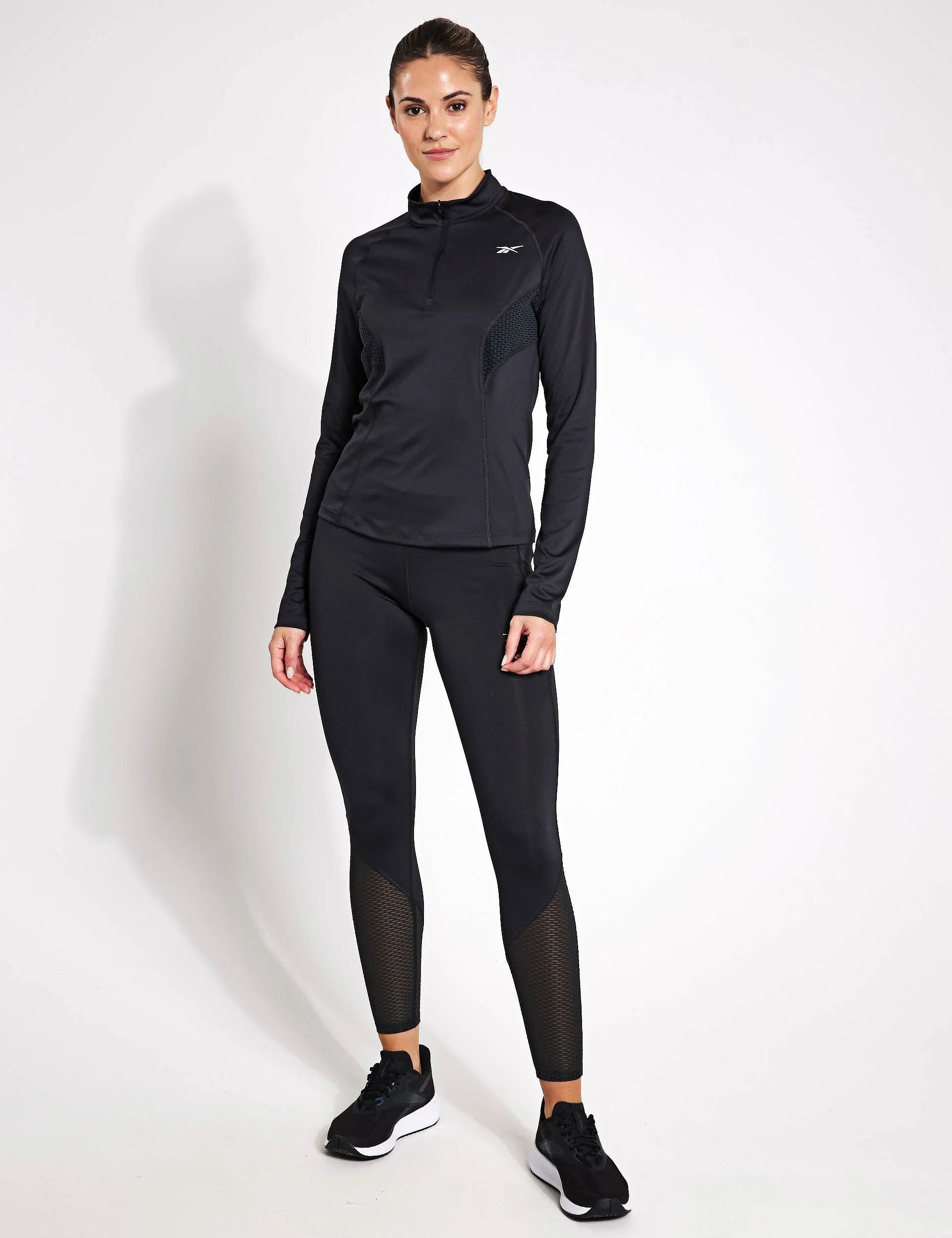 Running 1/4 Zip - Night Black
