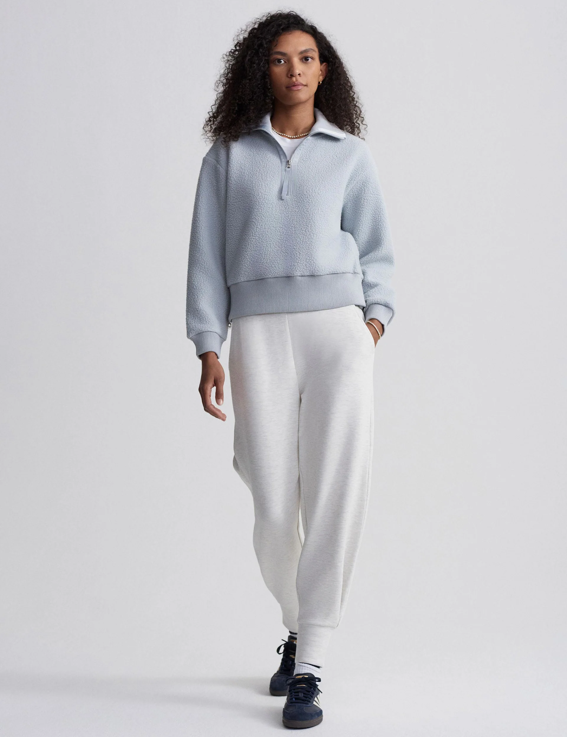 Roselle Half-Zip Fleece - Pearl Blue