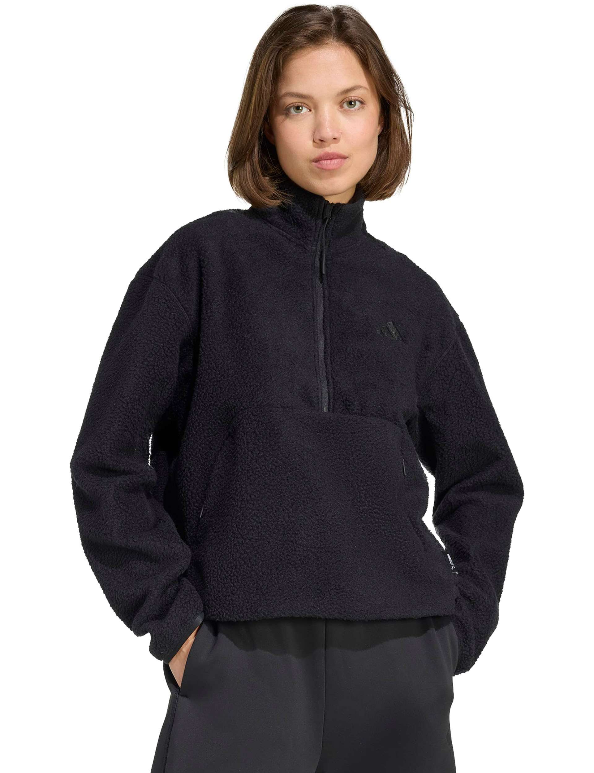 City Tech High Pile Fleece Half-Zip Jacket - Black
