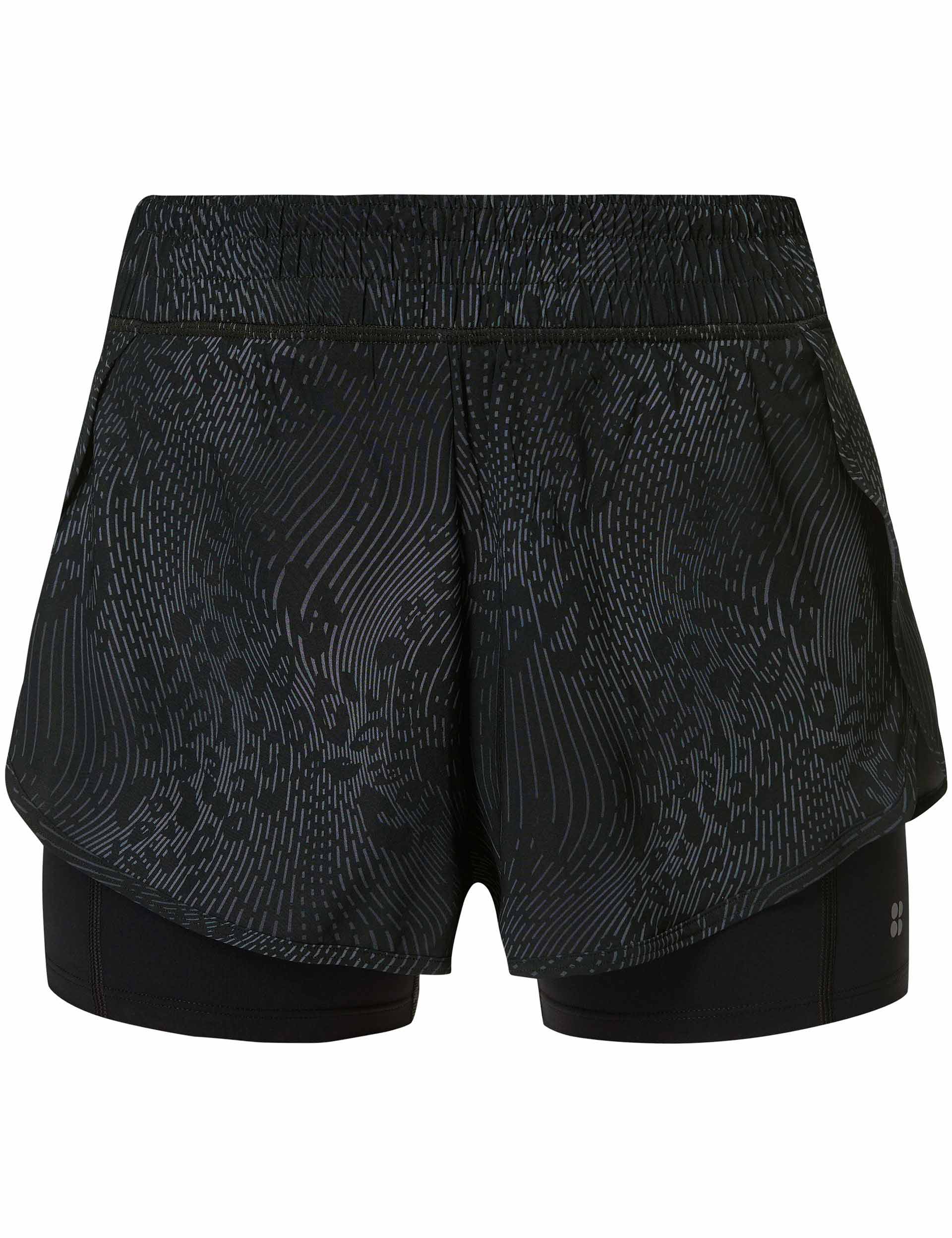Get Set 2-in-1 Multi-Train Shorts - Grey Hybrid Leopard Print