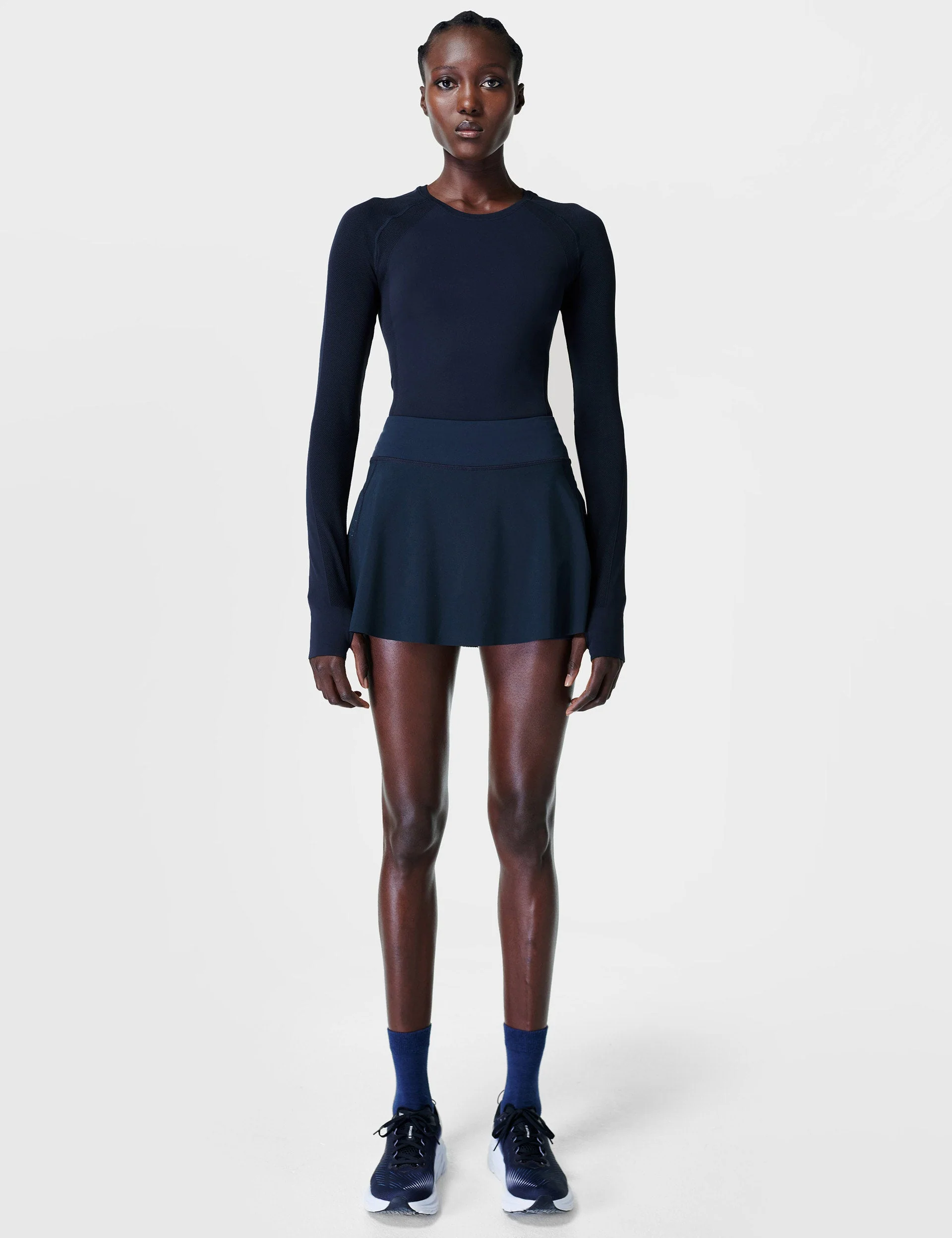 Athlete Seamless Workout Long Sleeve Top - Navy