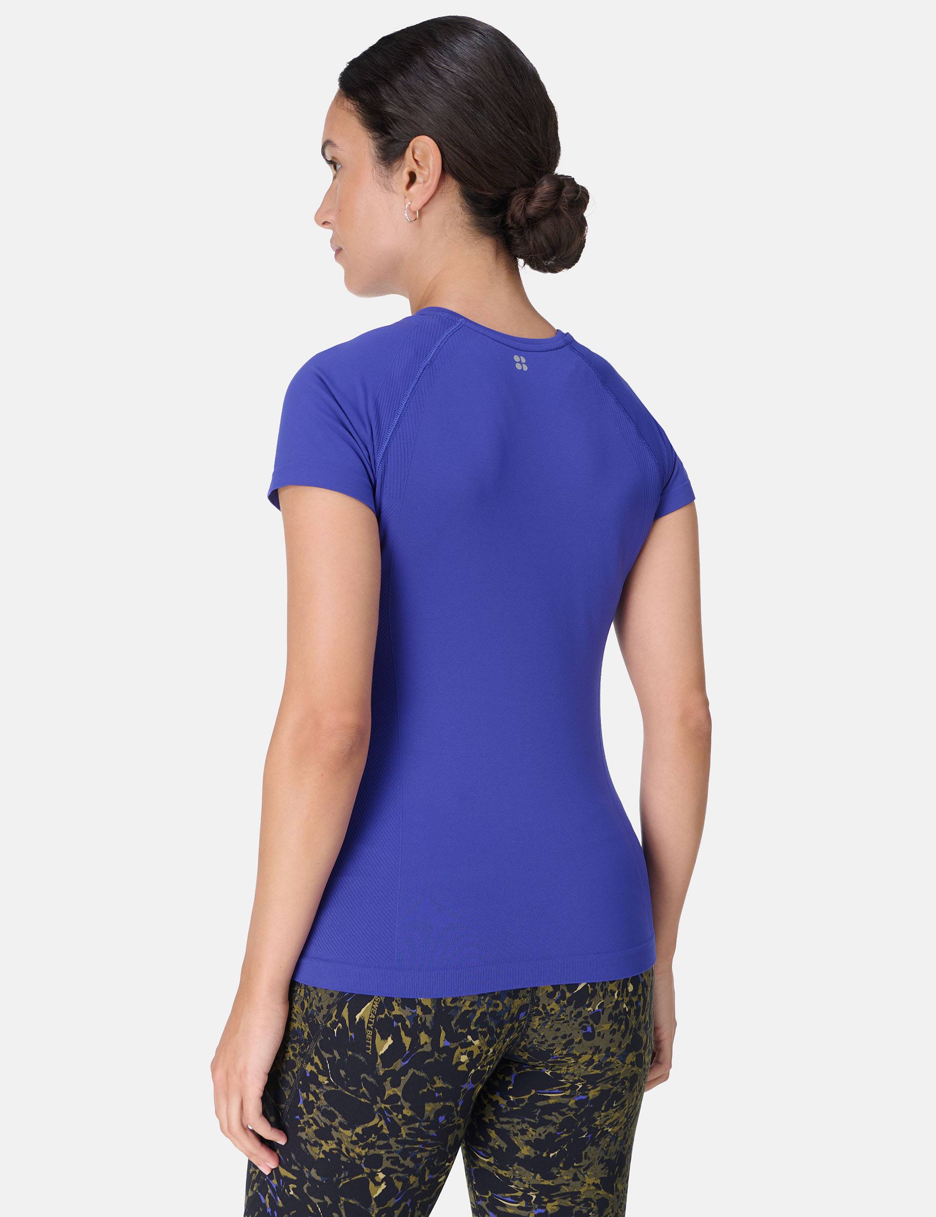 Athlete Seamless Workout T-Shirt - Rich Blue