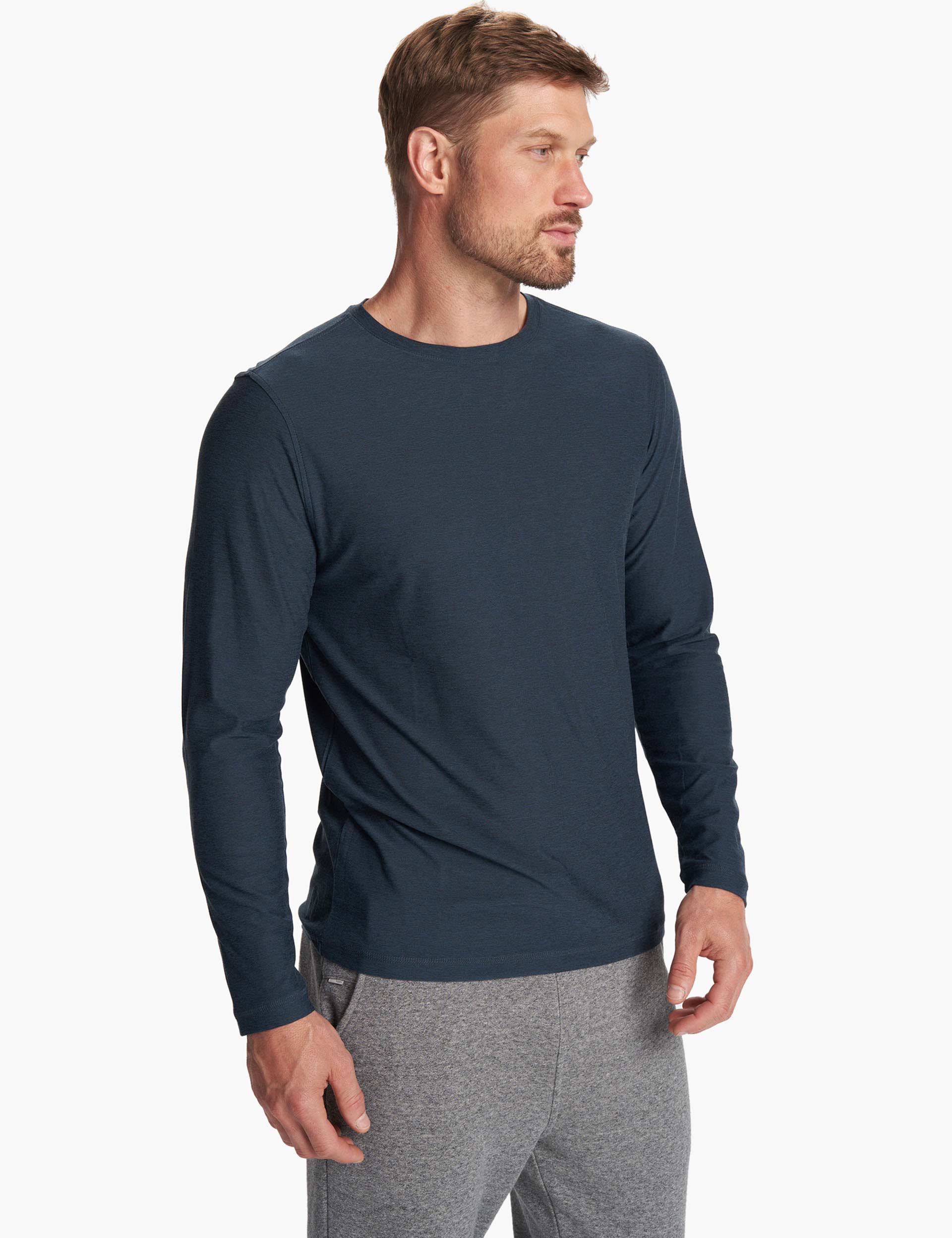Strato Tech Tee Long Sleeve - Navy Heather