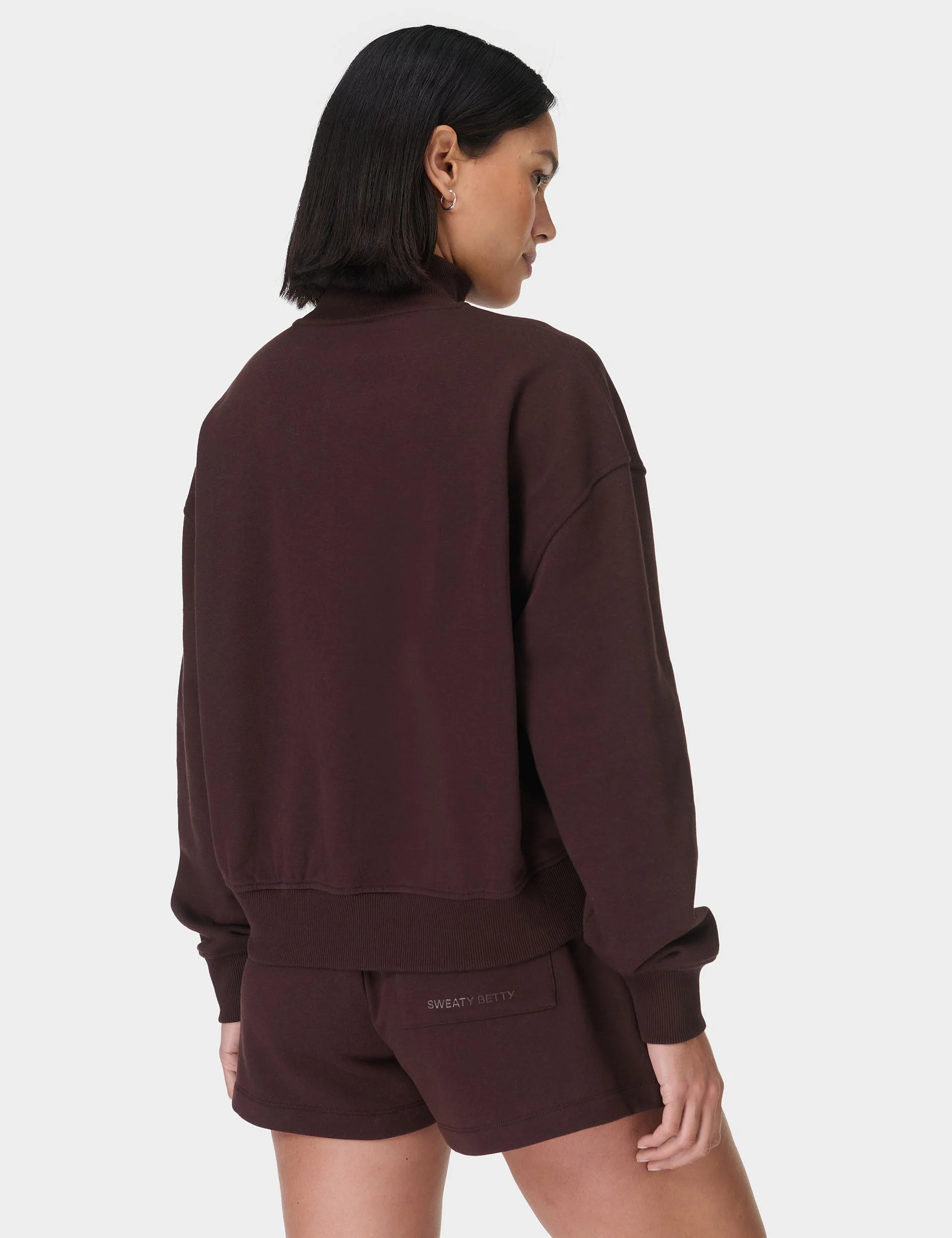 Revive Crop Half Zip - Sable Brown