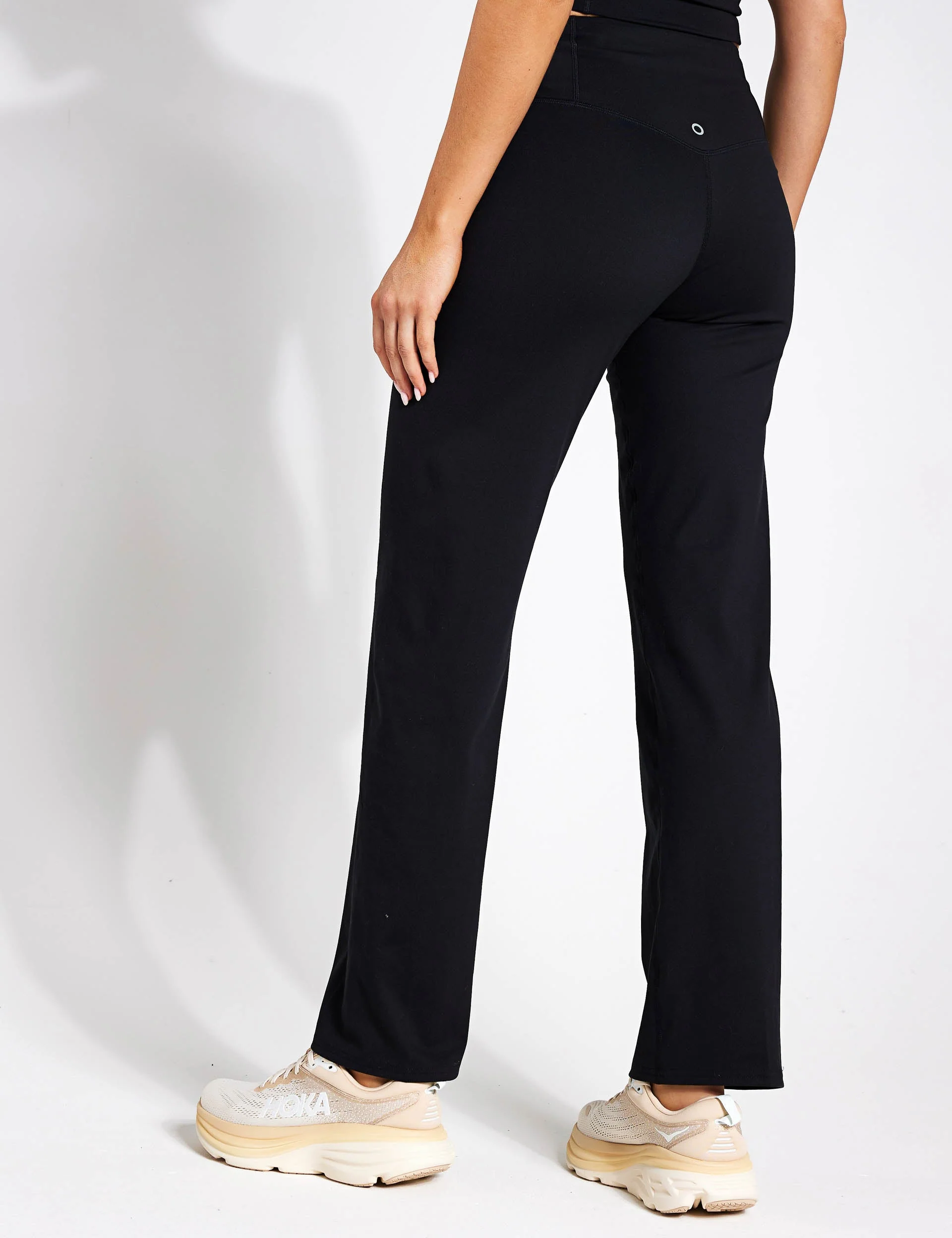 Straight Leg Yoga Joggers - Black