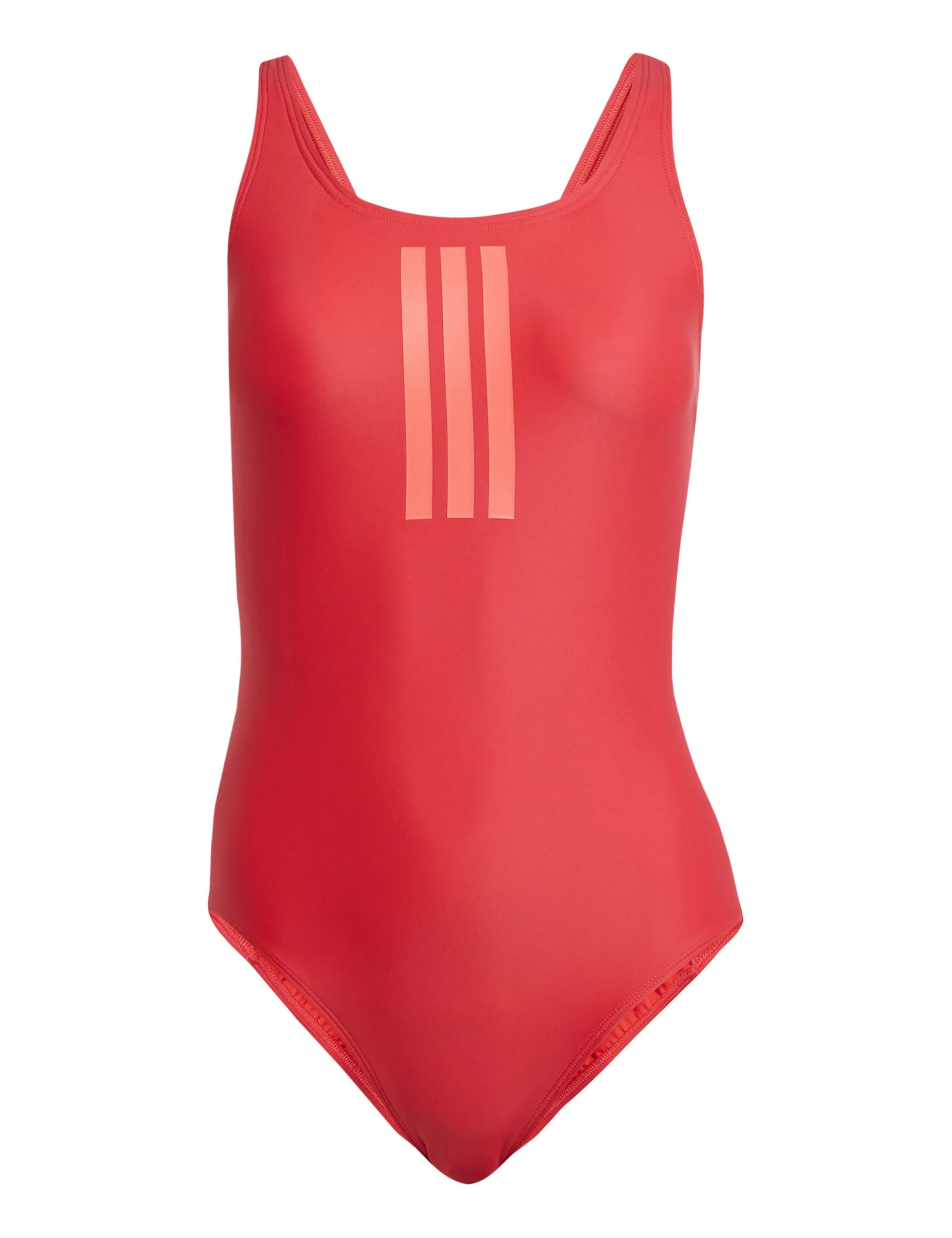 3-Stripes V-Back Swimsuit - Pure Ruby/Lucid Red