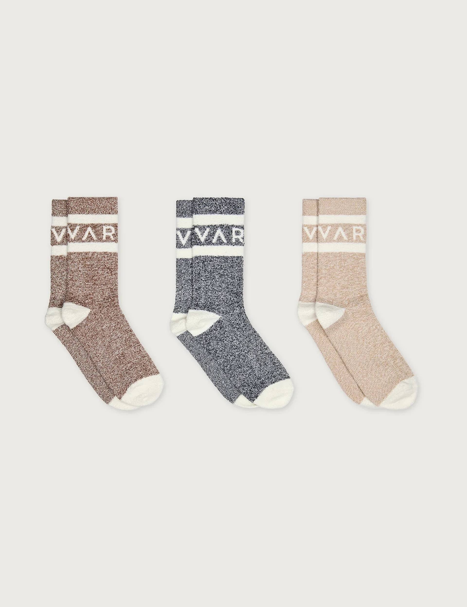 Spencer Sock 3 Pack Marl - Acorn/Charcoal/Sand