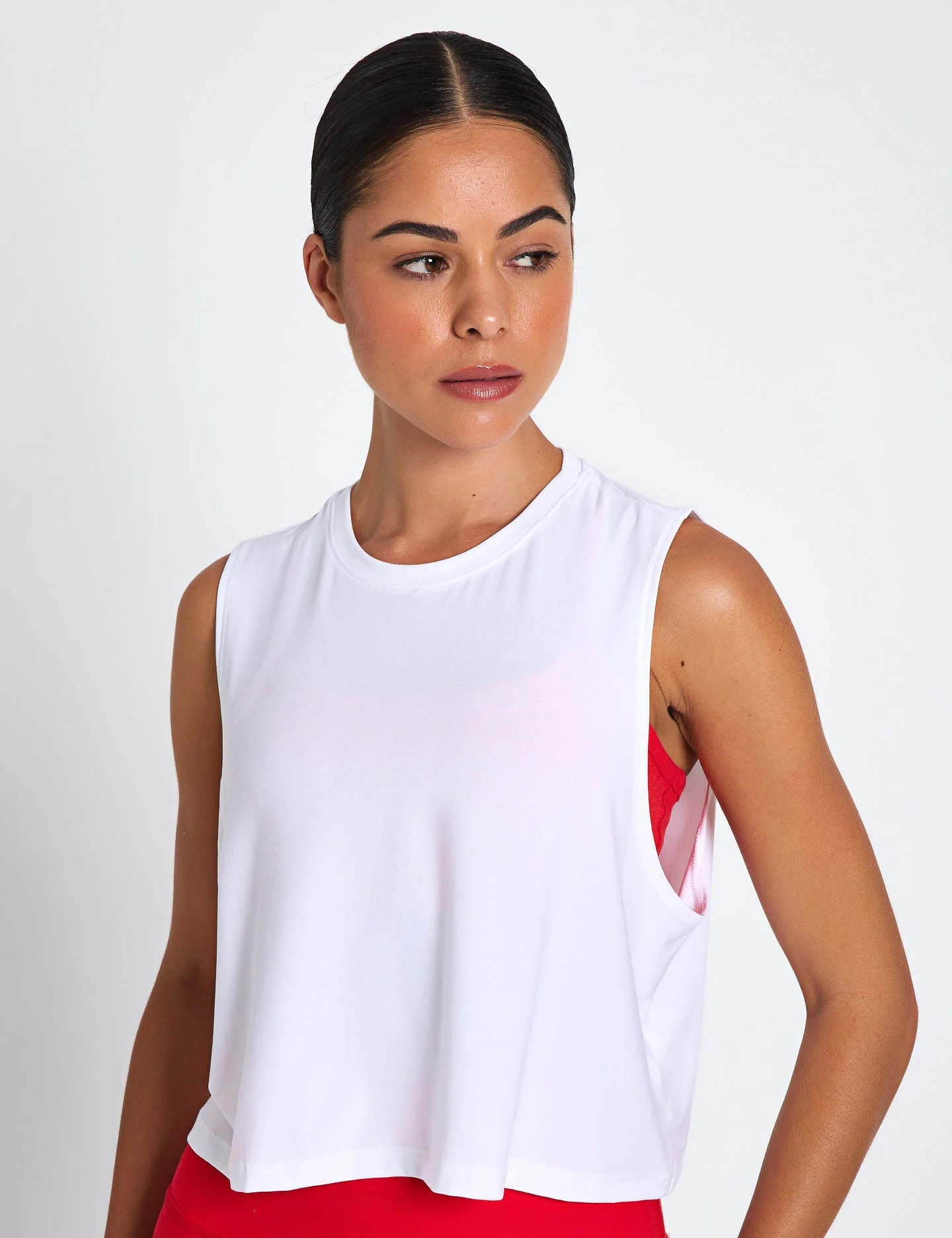 Featherweight Minimal Cropped Tank - Cloud White