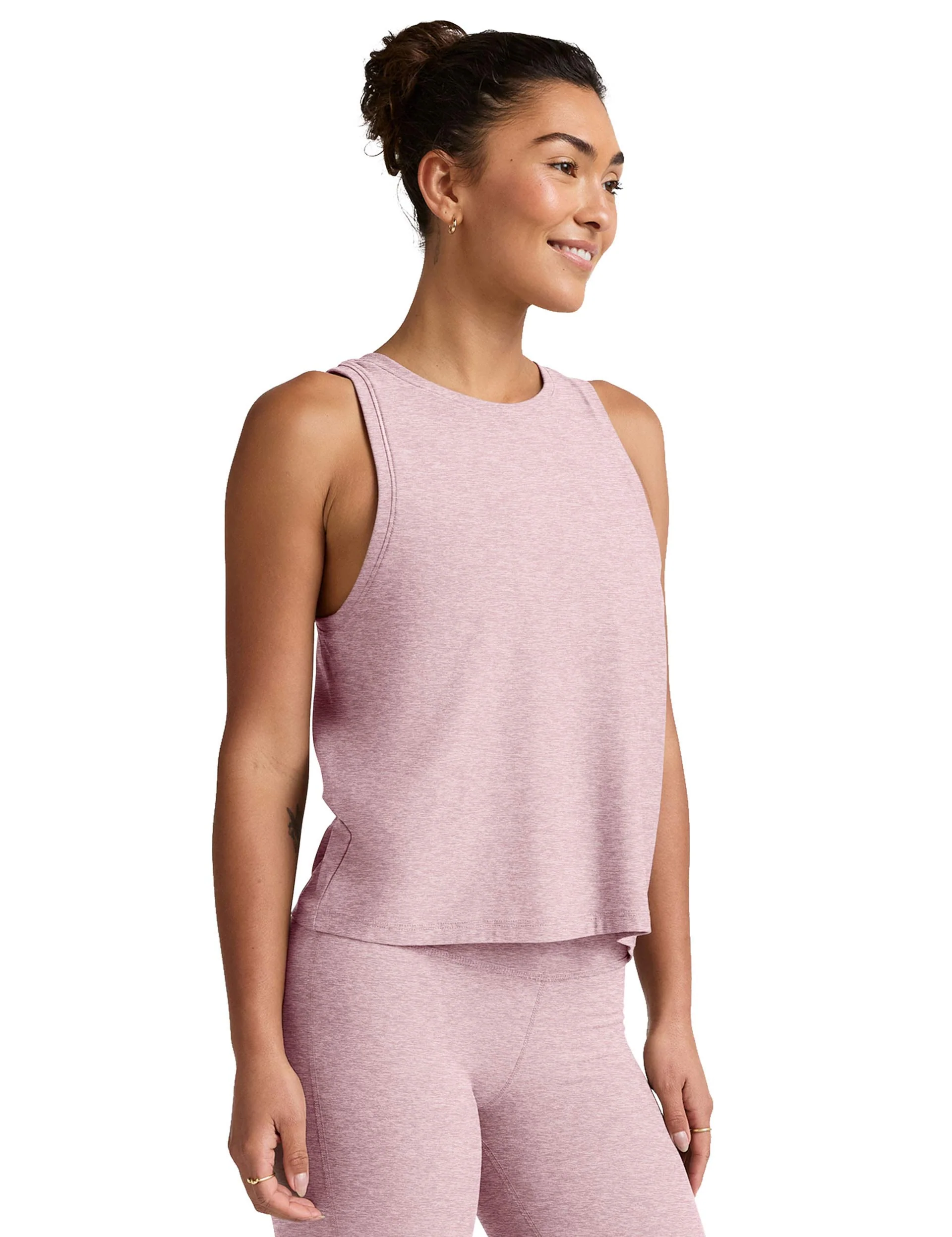 Featherweight Rebalance Tank - Blush Blooms Heather