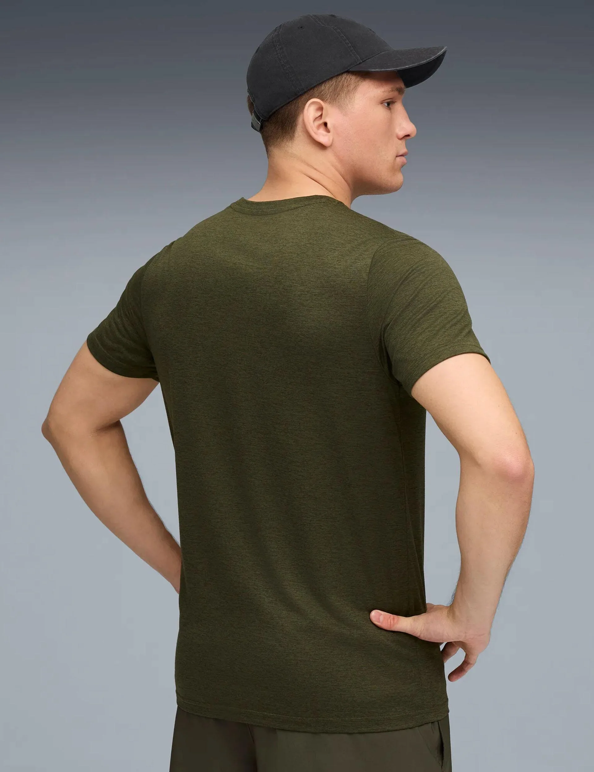 TAD Essentials Heather Cat Tee - Dark Olive Heather