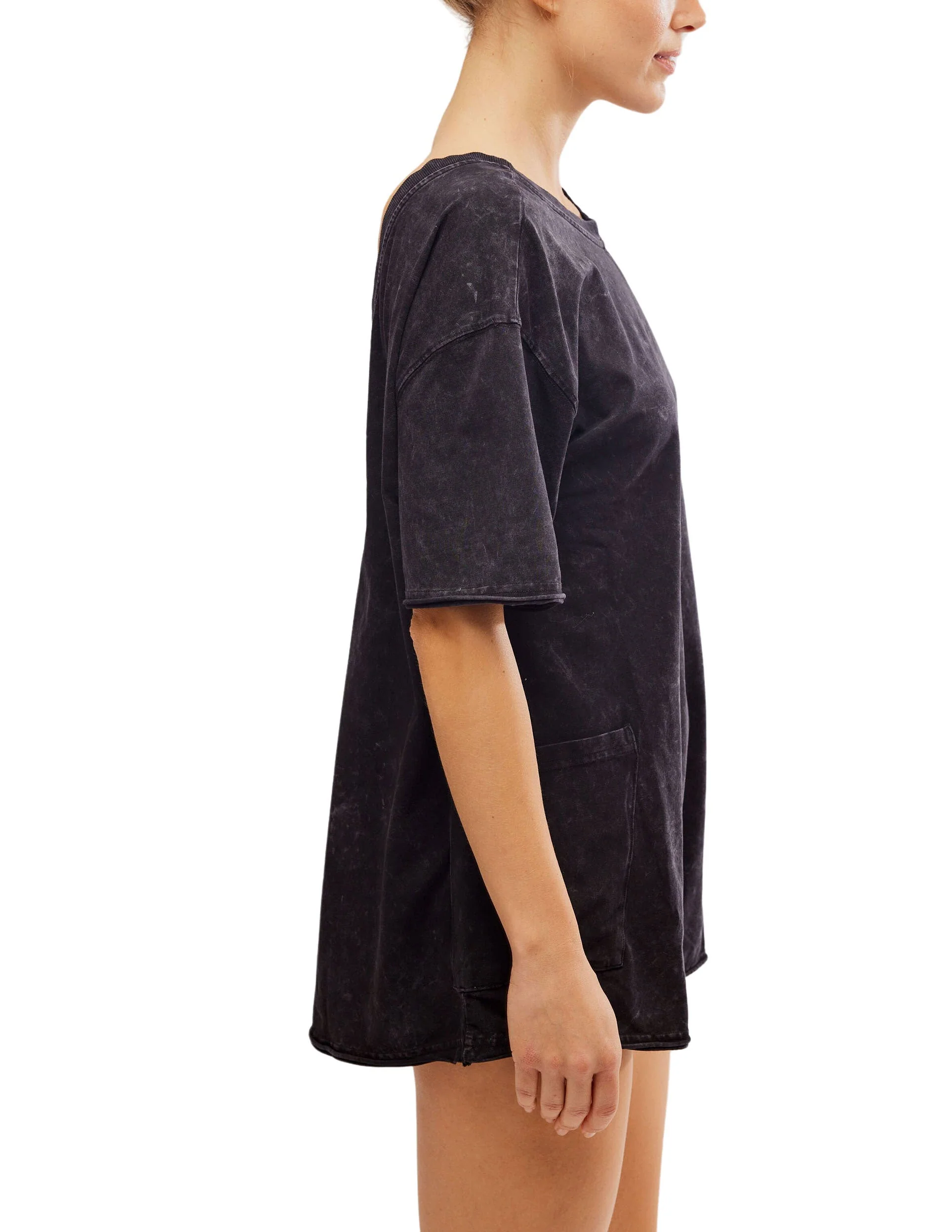 Hot Shot Tee Romper - Black