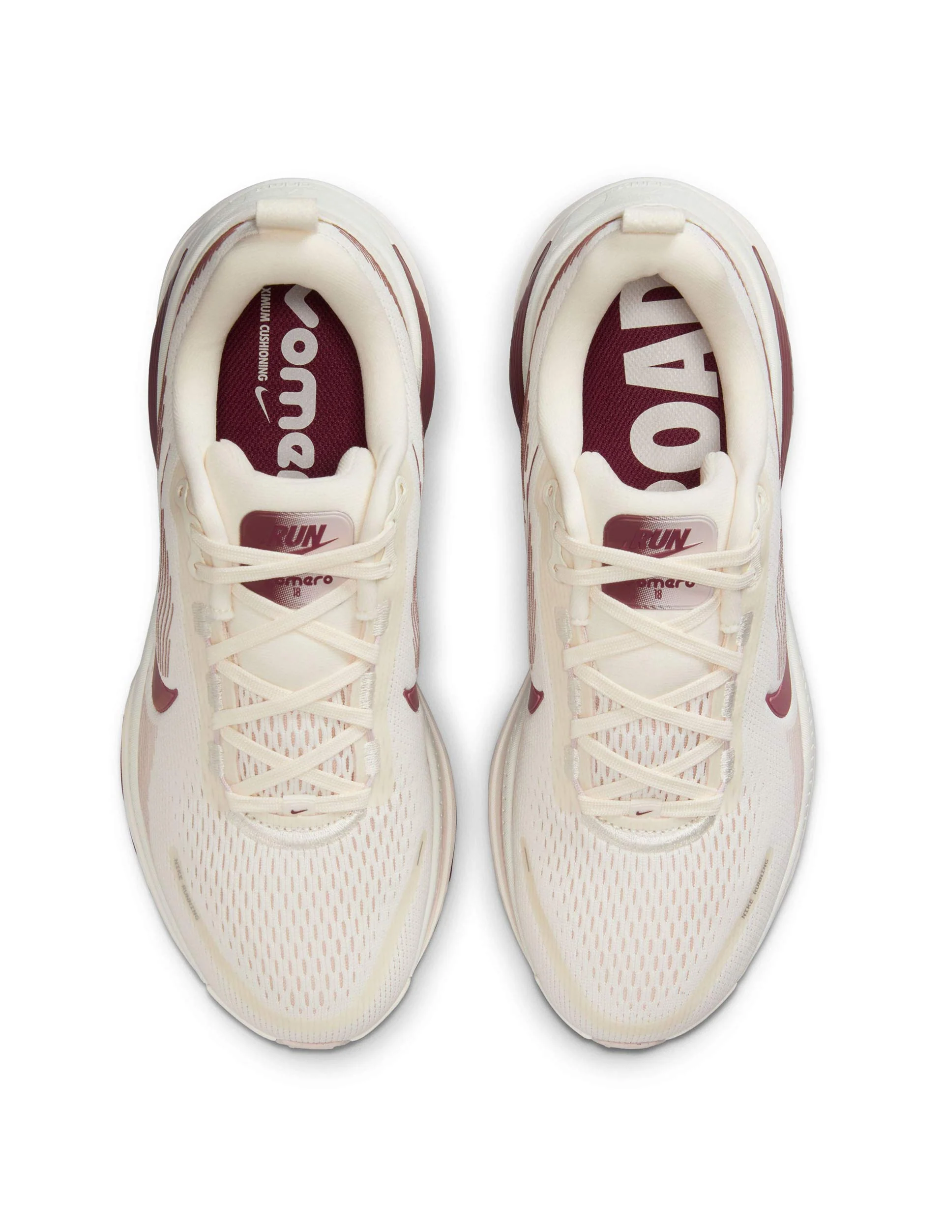Vomero 18 Running Shoes - Pale Ivory/Dark Team Red/Red Sepia