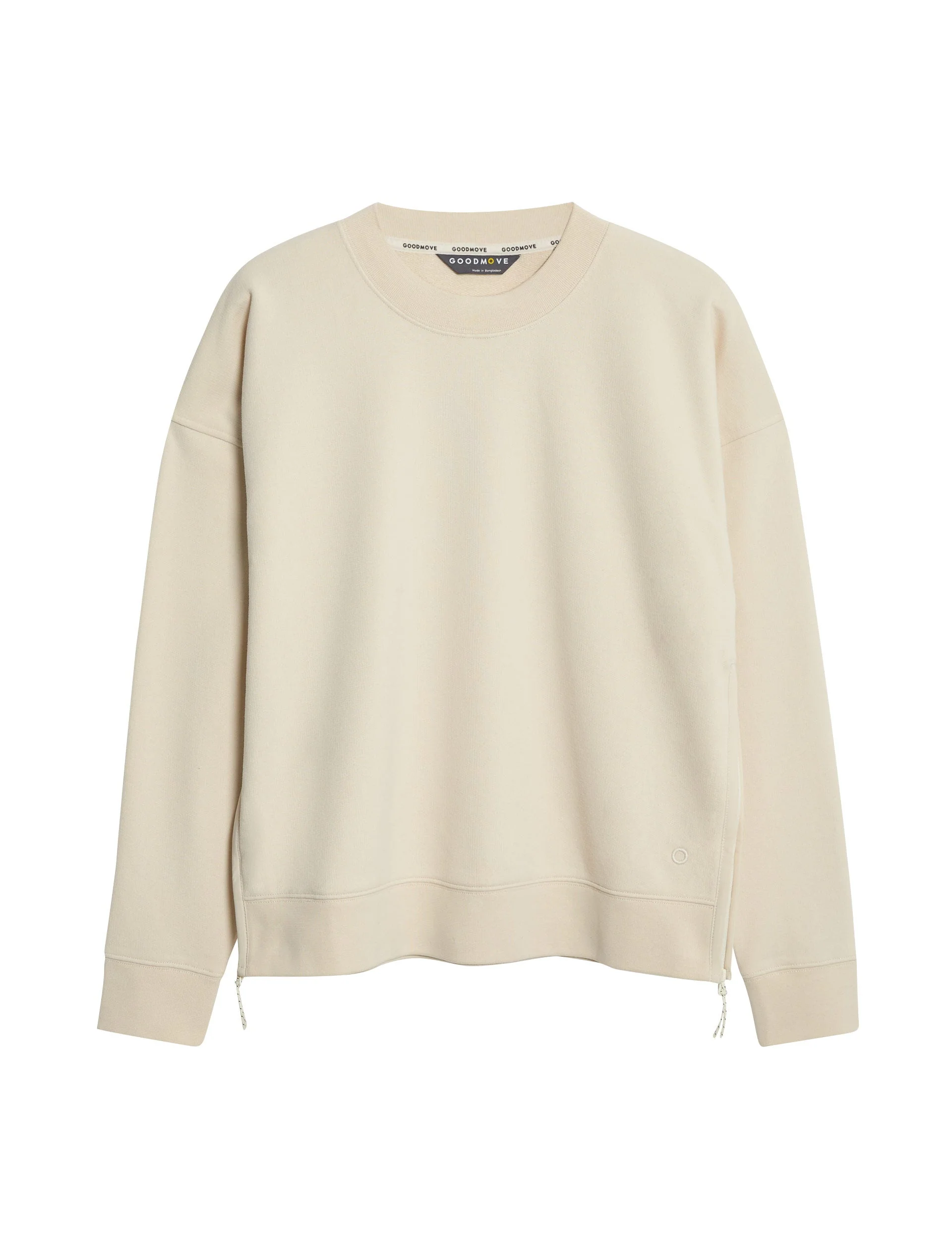 Cotton Rich Mesh Panel Relaxed Sweatshirt - Ivory