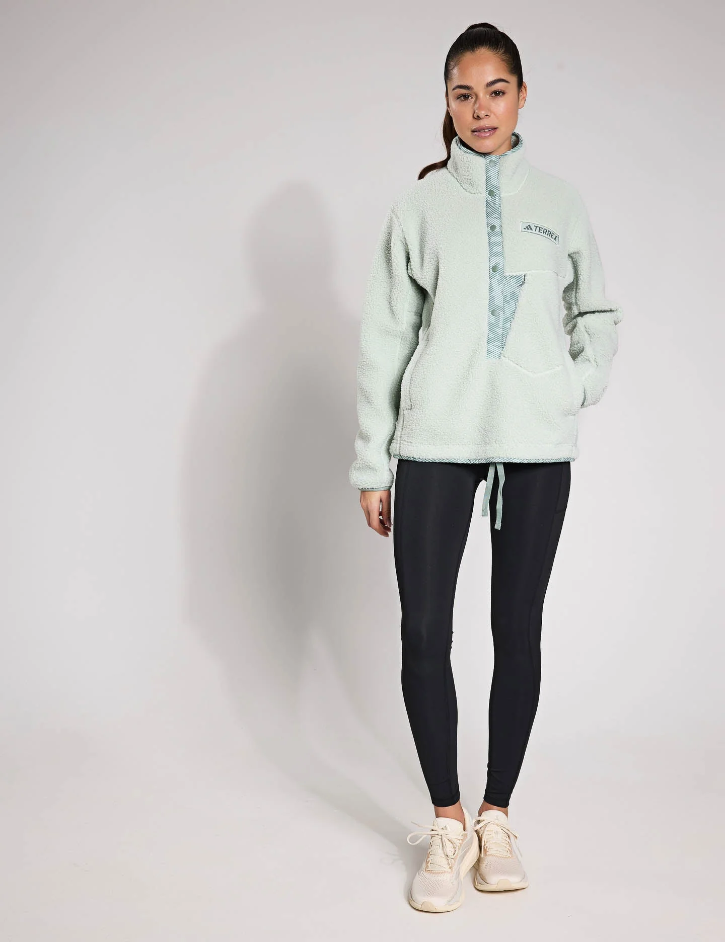 Terrex Xploric High Pile Fleece Pullover Sweatshirt - Linen Green