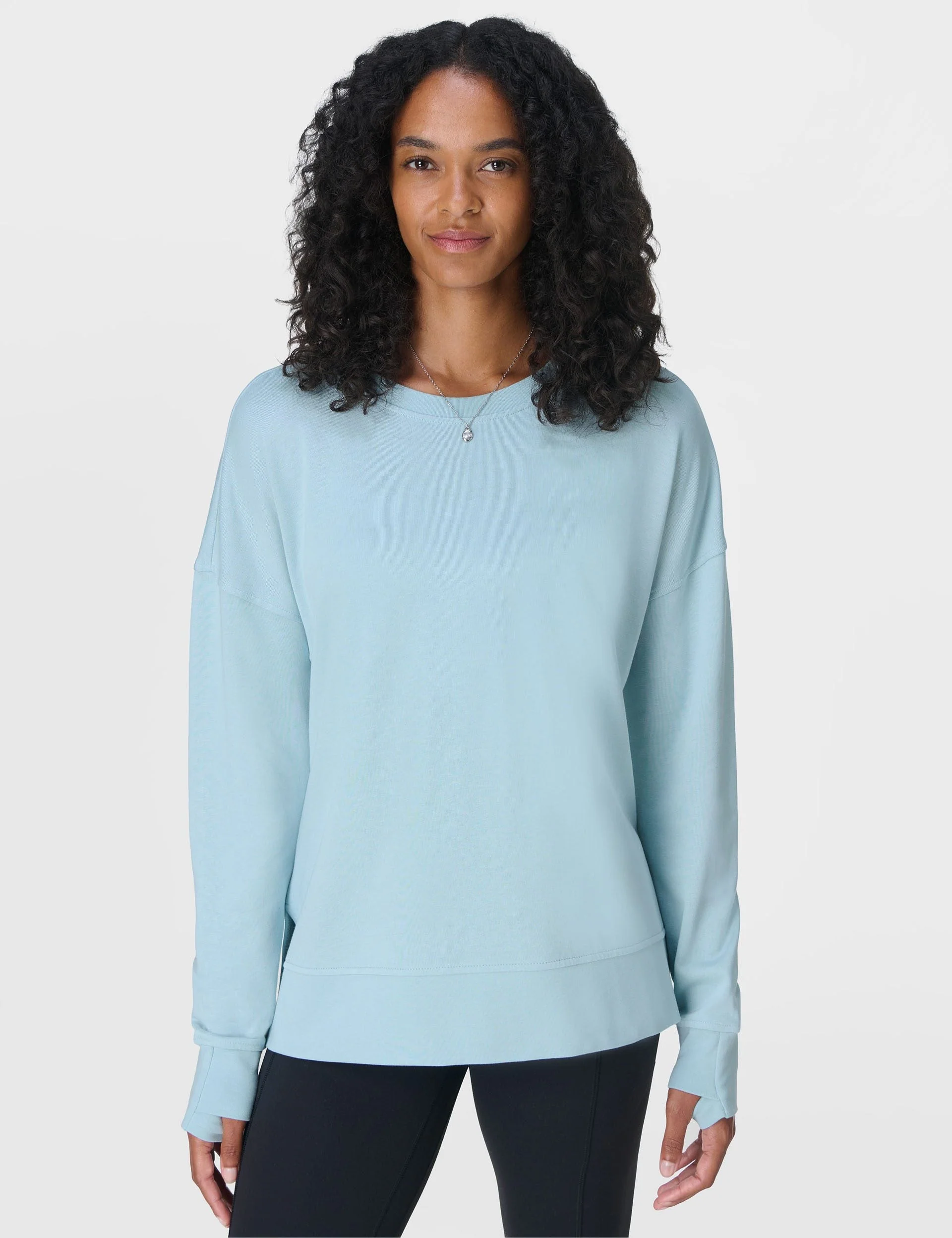 After Class Longline Sweatshirt - Vista Blue