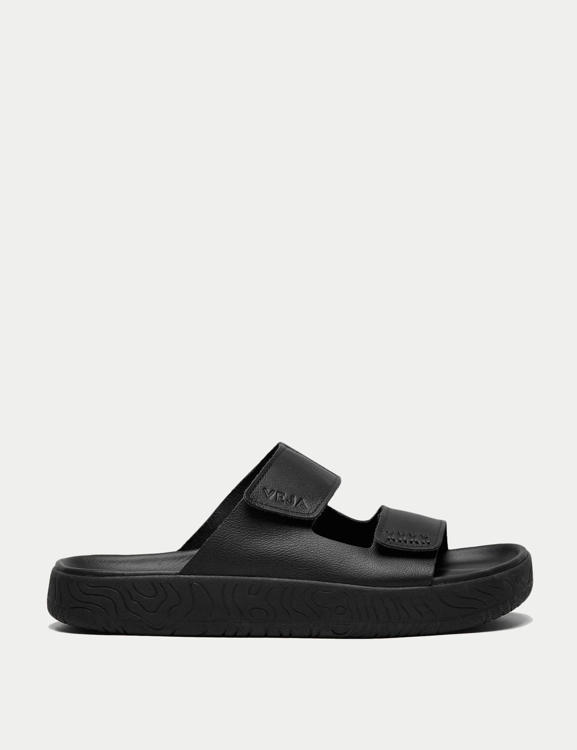 Etna Leather Sandal - Full Black