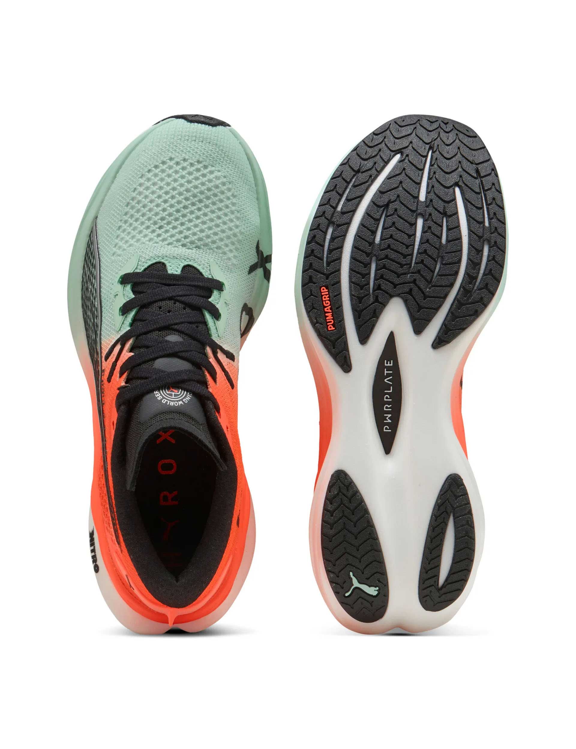 Puma x Hyrox Deviate NITRO 3 Running Shoes - Mint Melt/Glowing Red