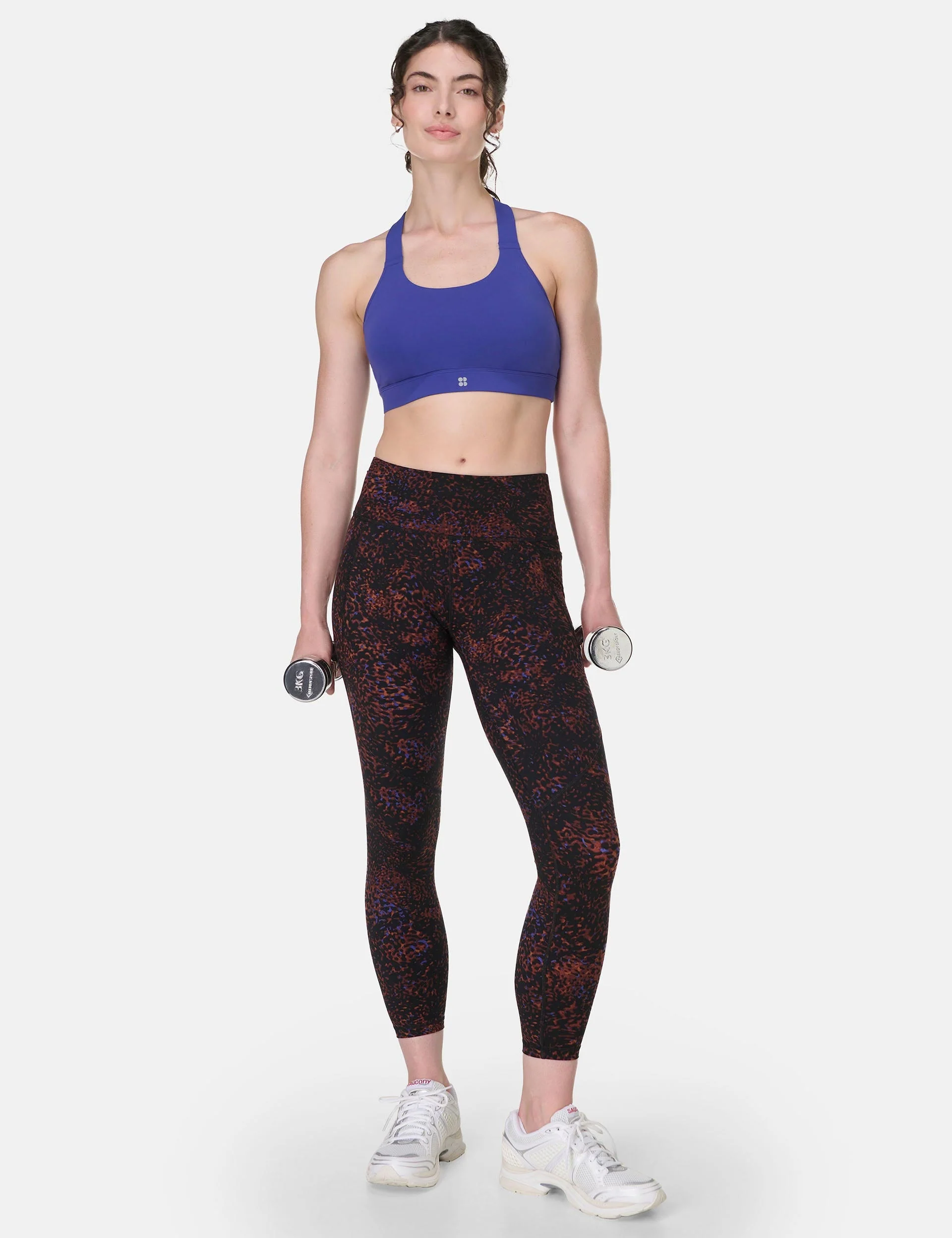 Power 7/8 Gym Leggings - Brown Tortoise Print