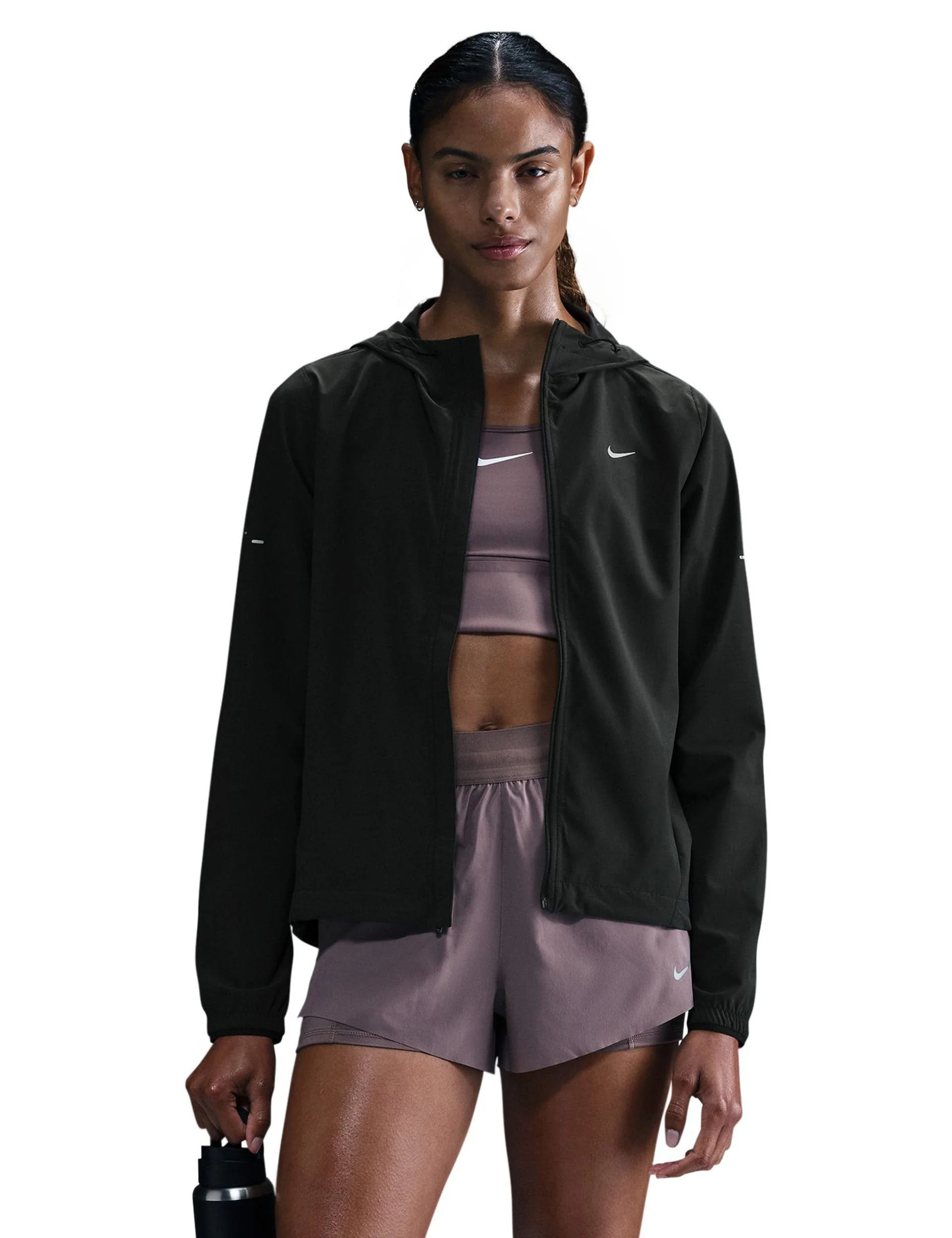 Swift Repel Packable Running Jacket - Black/Reflective Silver