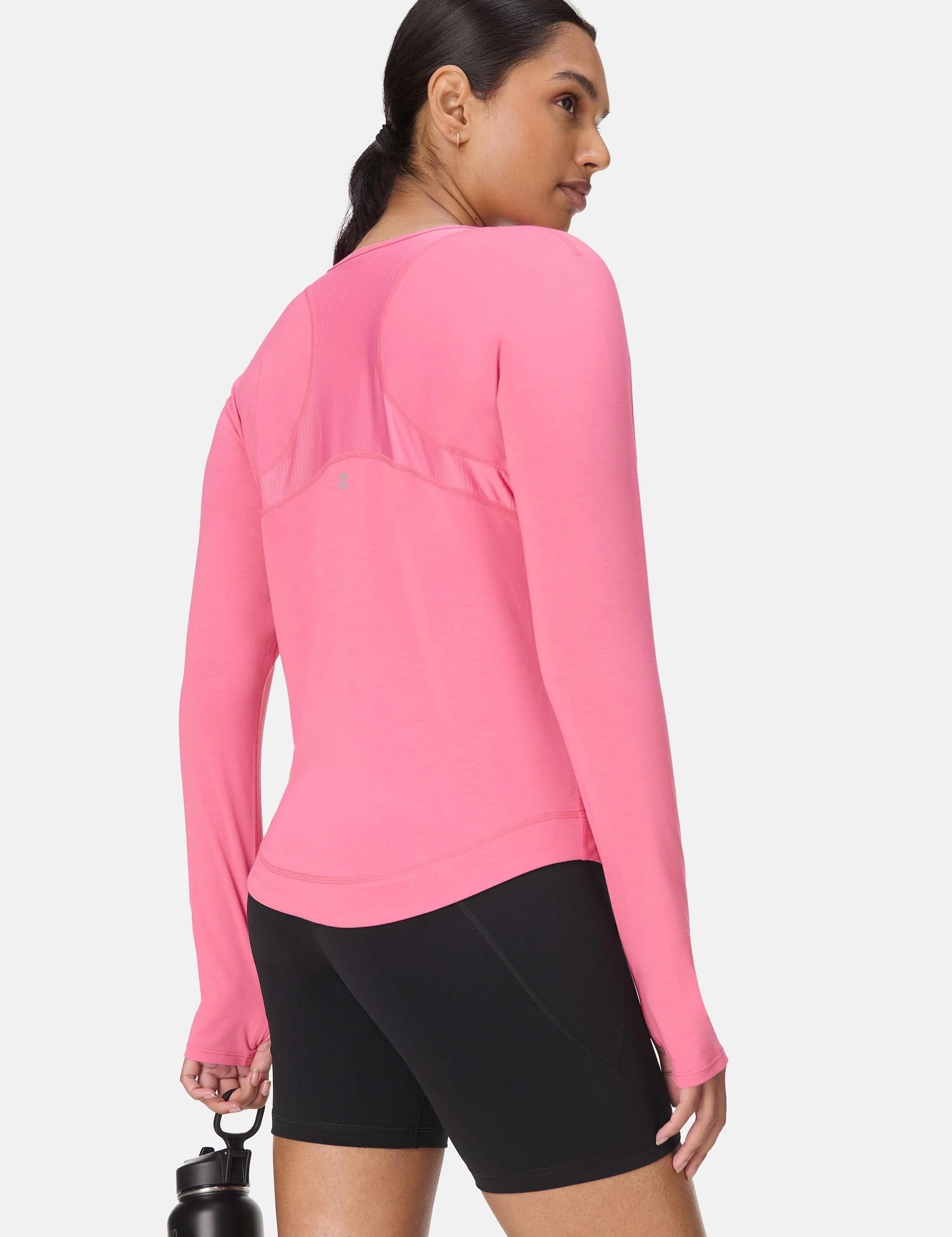 Breathe Easy Mesh Long Sleeve Top - Lollipop Pink