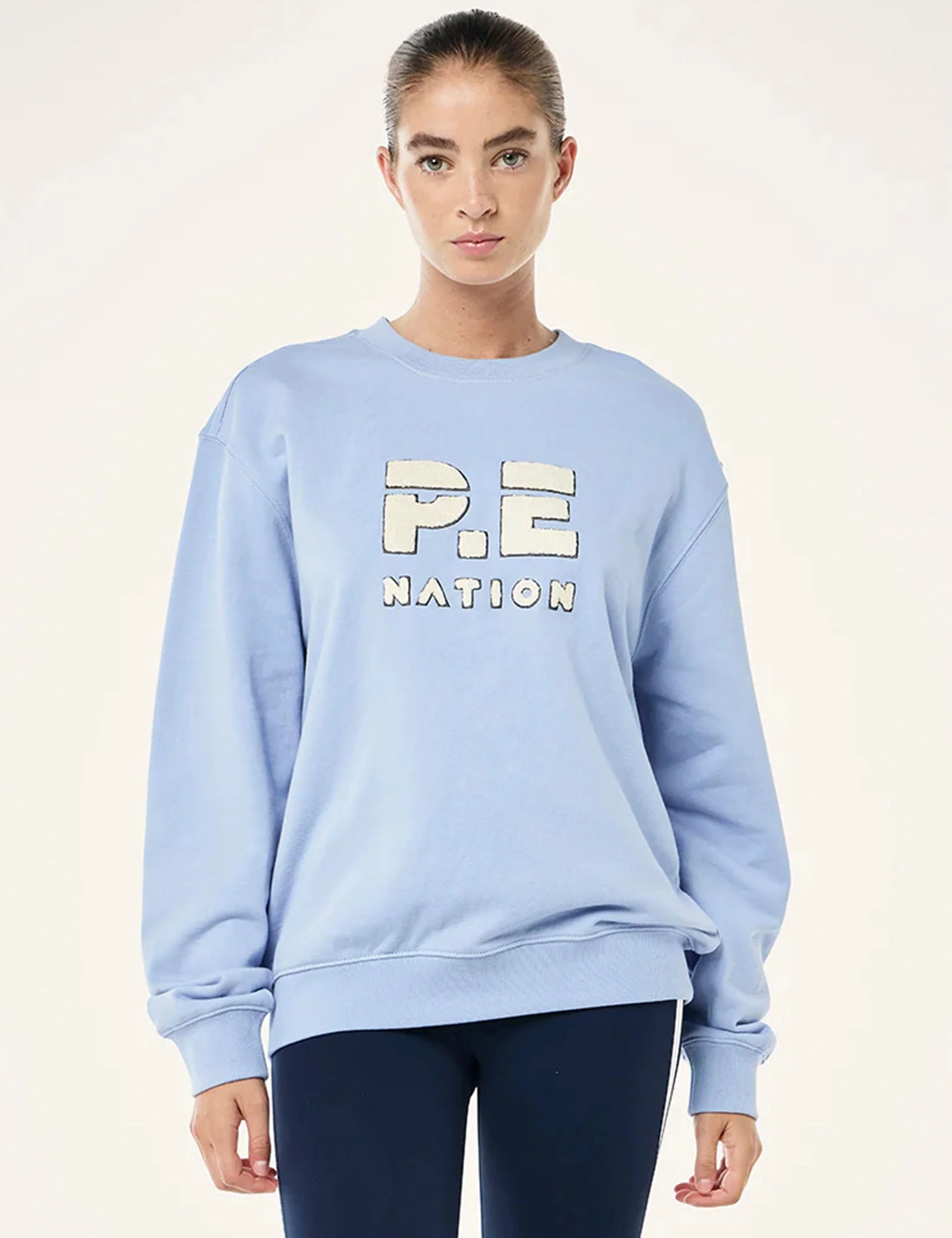 Heads Up Boucle Sweat - Dusty Blue