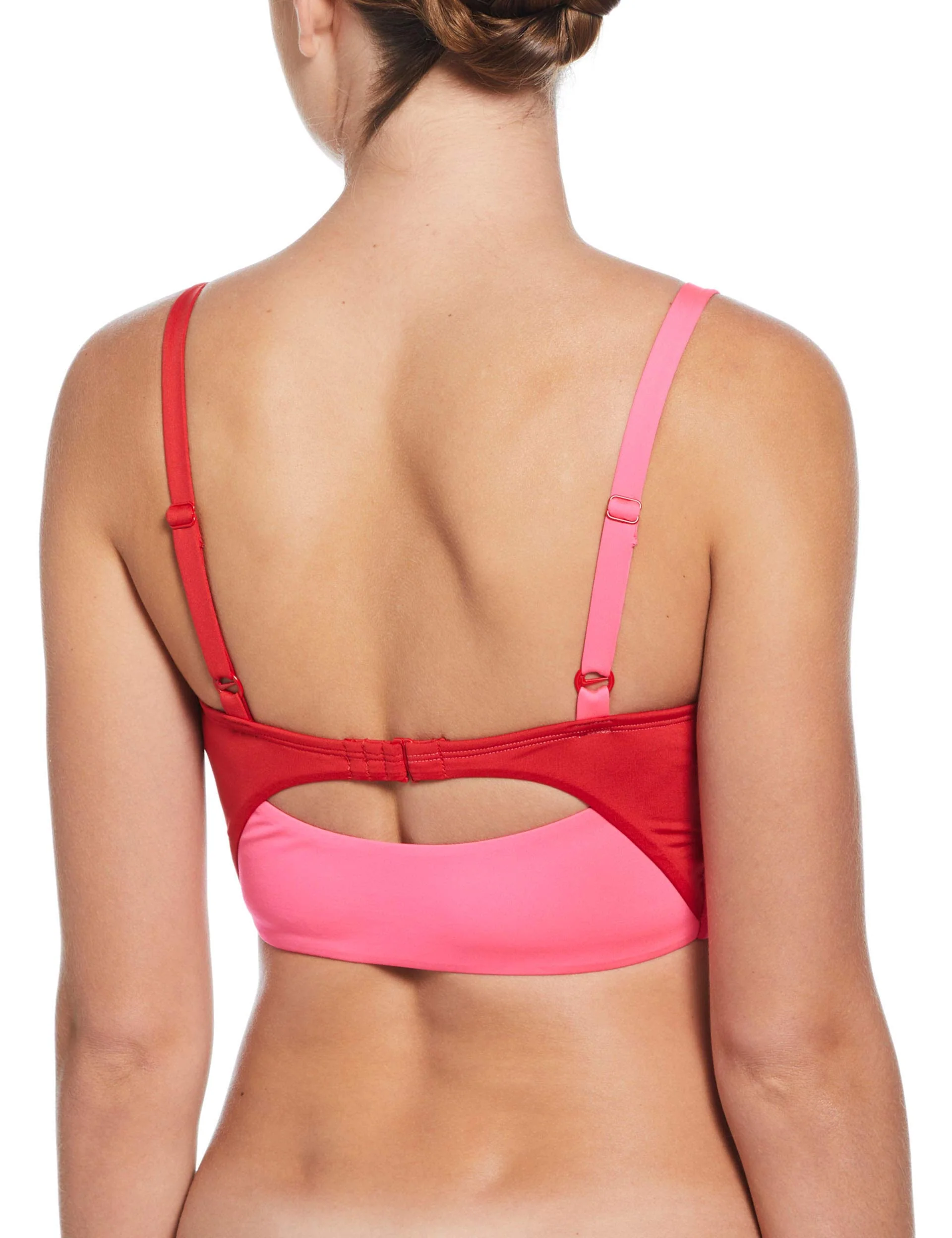 Colour Block V-Neck Midkini - University Red