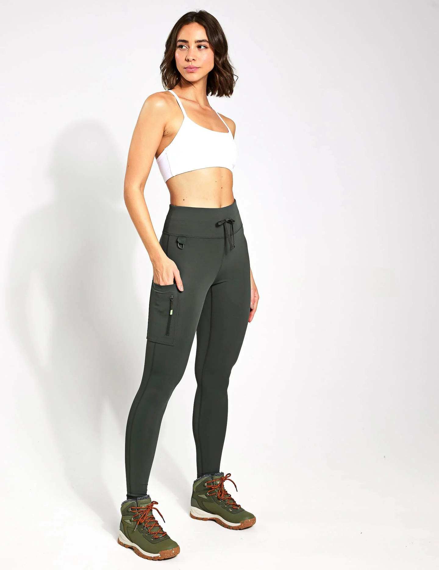 Go Discover Stormwear Walking Leggings - Dark Olive