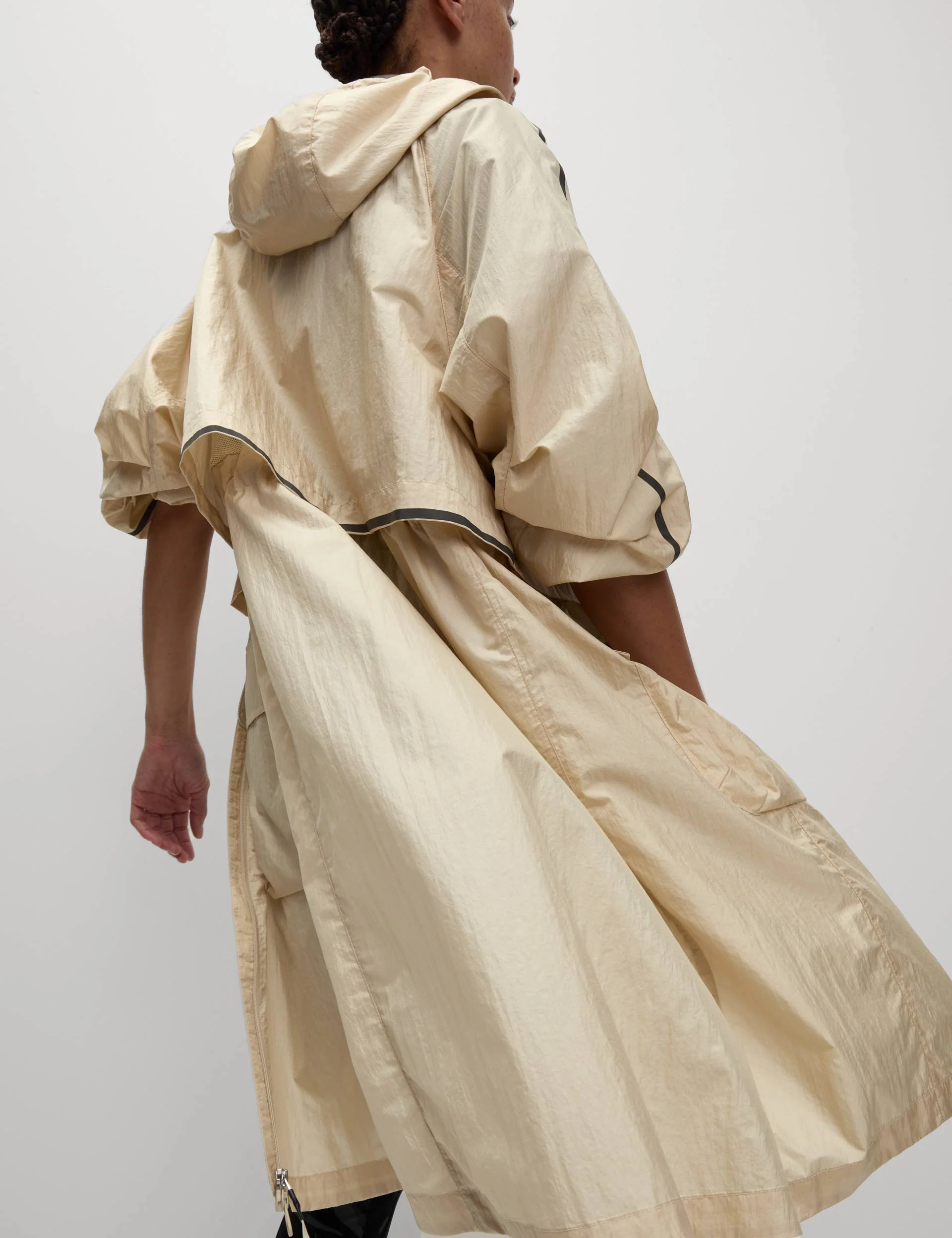 Packable Iridescent Hooded Parka with Stormwear - Antique Cream