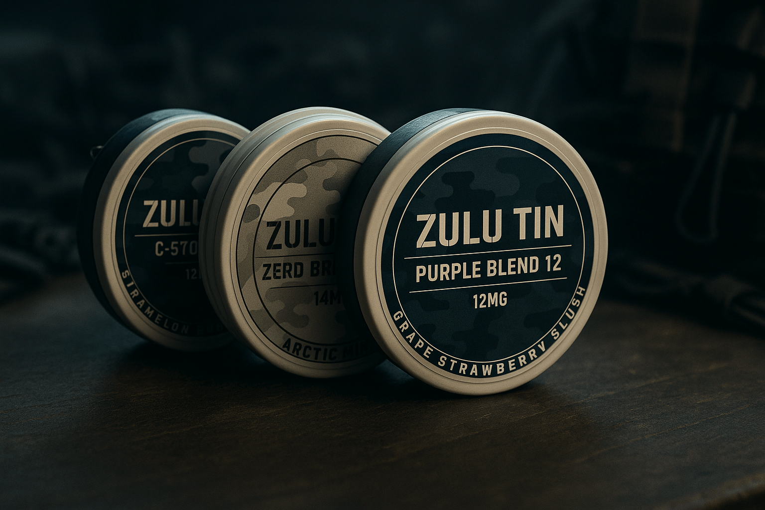 ZULU TIN · Tactical 3-Pack (C-STORM 12 / ZERO BREACH 14 / PURPLE BLEND 12) - ZULUTIN