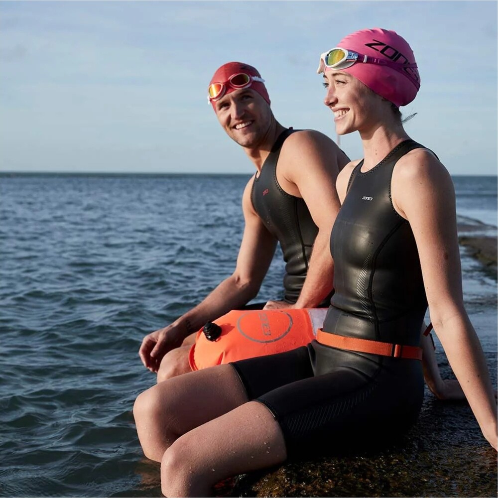 ZONE3 Silicone Swim Cap Red