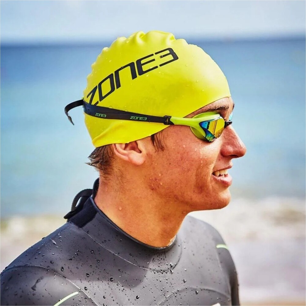 ZONE3 Silicone Swim Cap Yellow