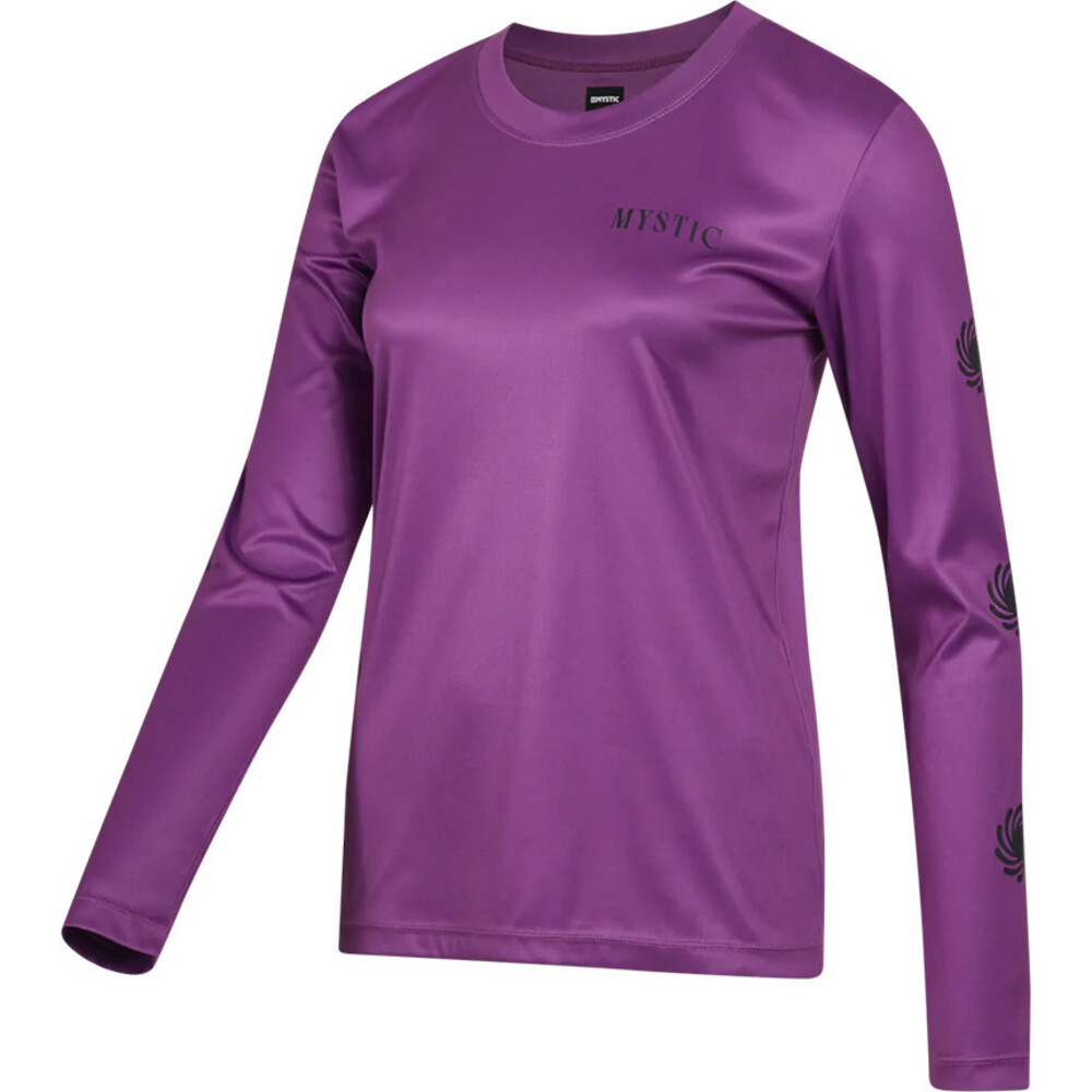 Mystic Womens Jayde Long Sleeve UV Rash Vest Sunset Purple