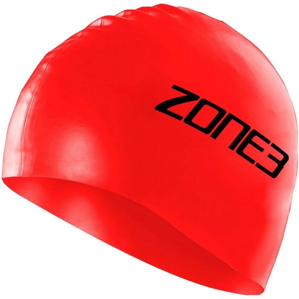 ZONE3 Silicone Swim Cap Red