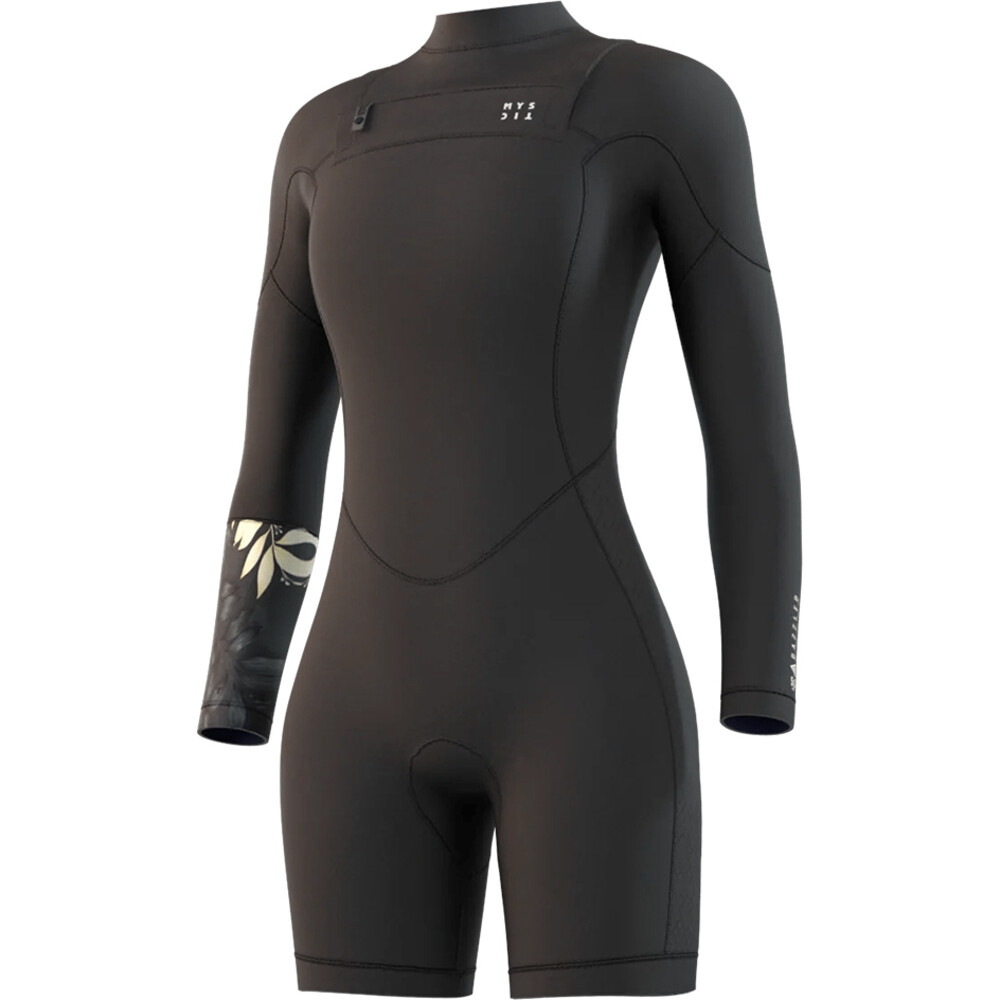 Mystic Womens Dazzled 3/2mm Chest Zip Long Sleeve Shorty Wetsuit