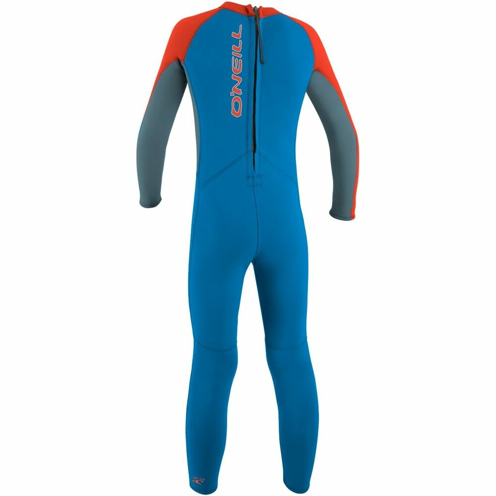 ONeill Toddler Reactor 2mm Back Zip Wetsuit Blue/Neon Red