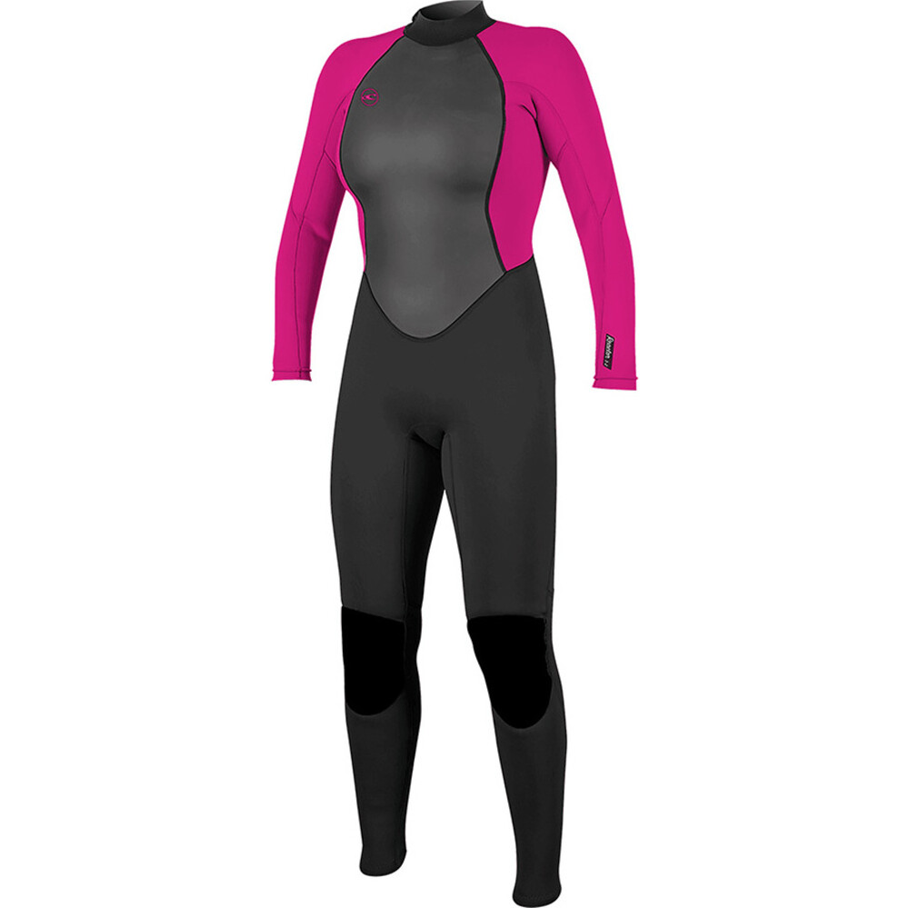 ONeill Womens Reactor II 3/2mm Back Zip Wetsuit Black/Berry