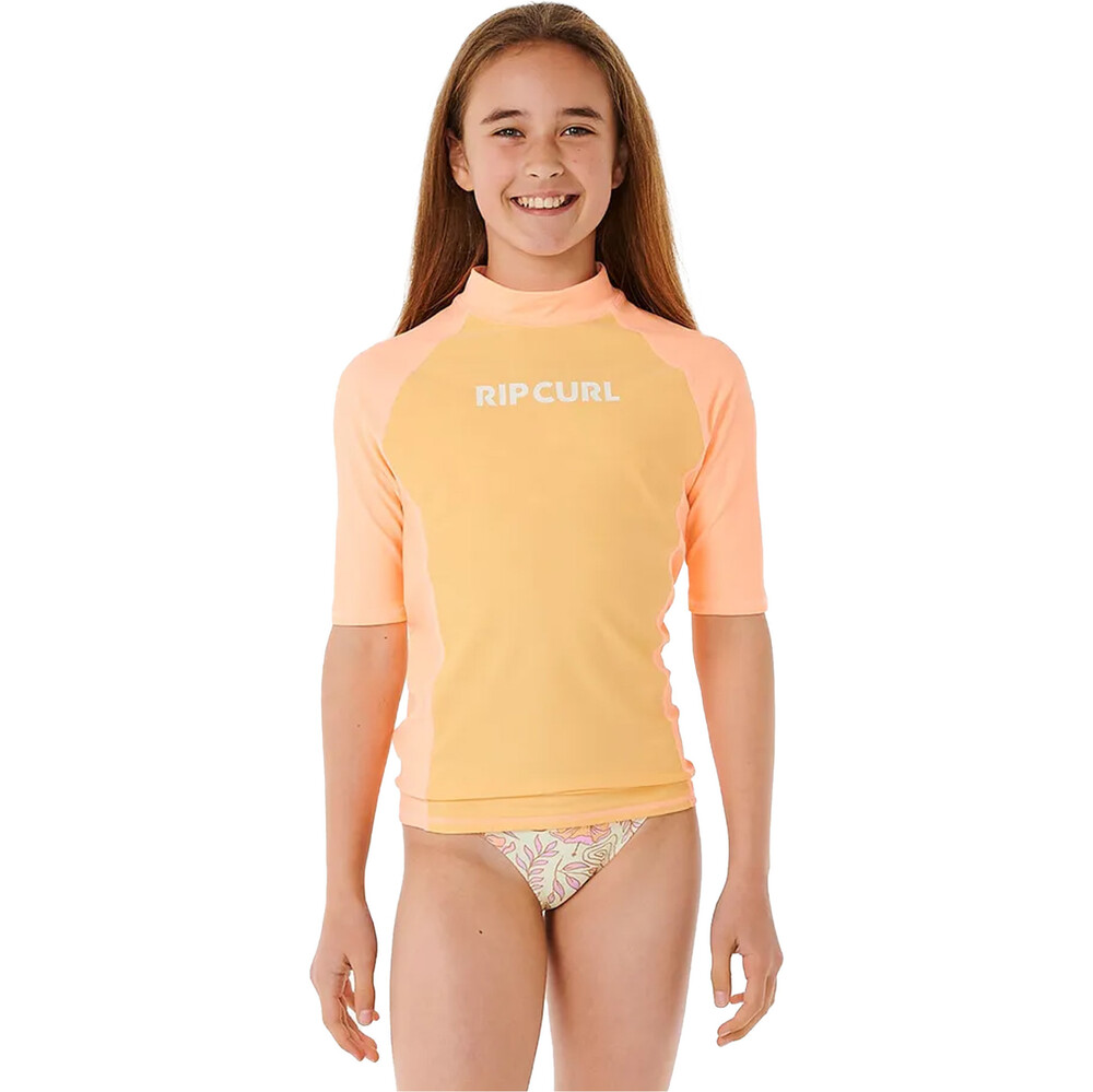 Rip Curl Girls Classic Surf Short Sleeve Rash Vest