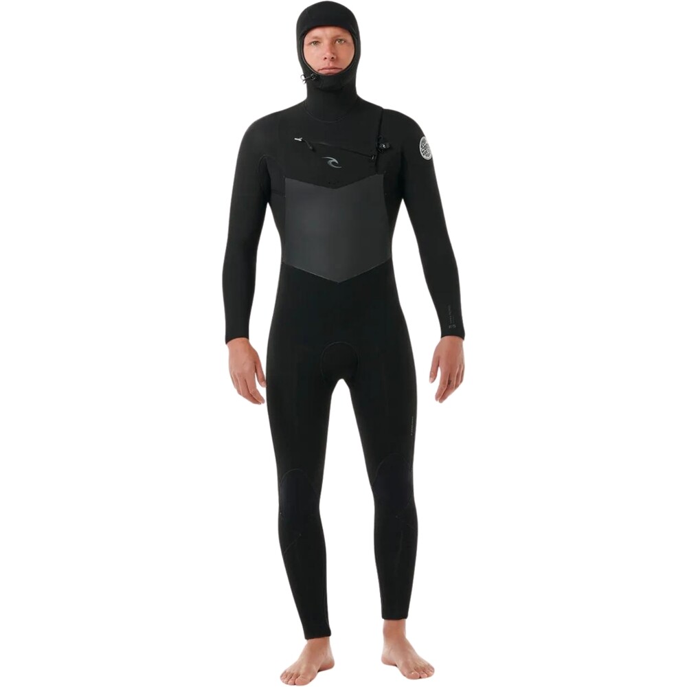 Rip Curl Mens Dawn Patrol 5/4mm Hooded Chest Zip Wetsuit