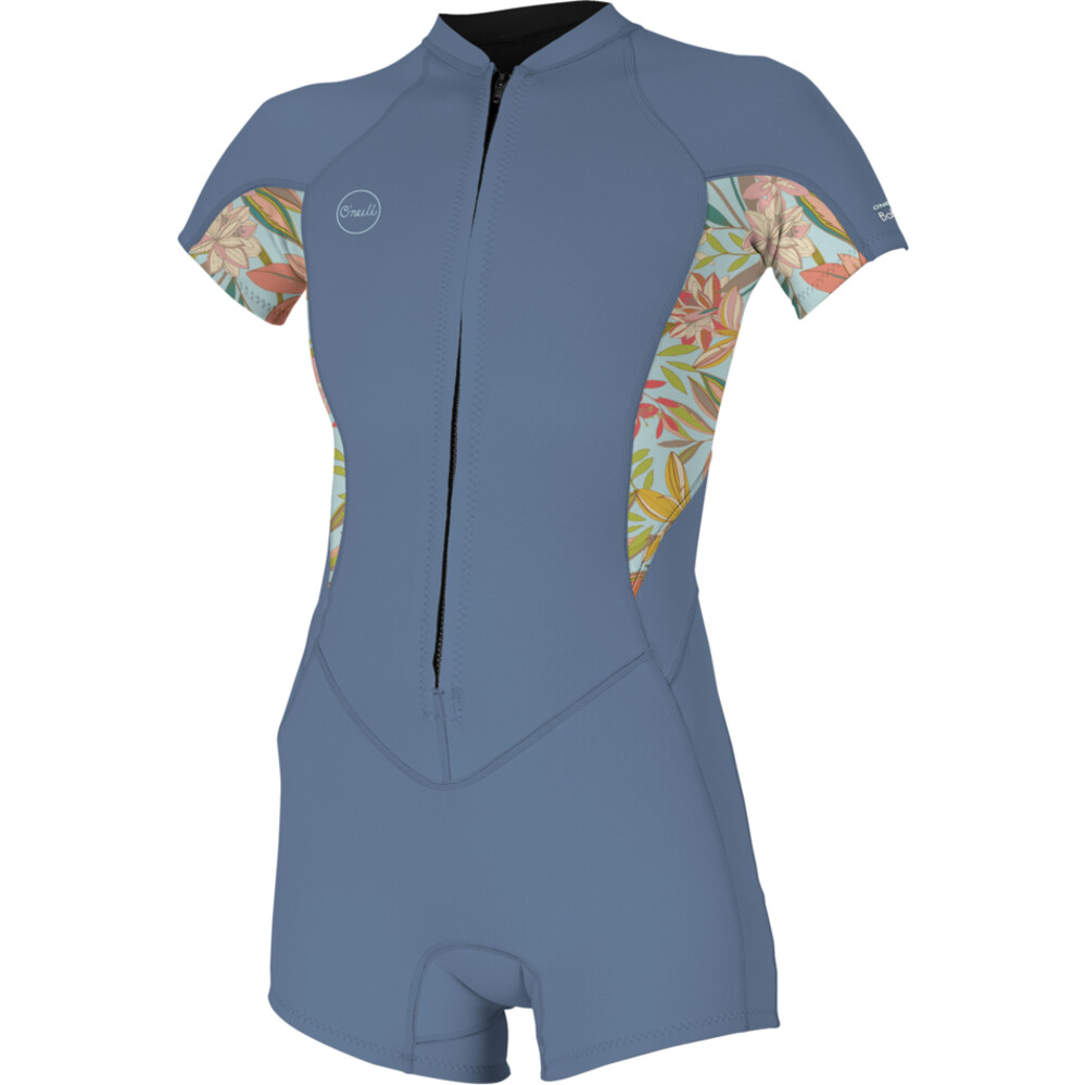 ONeill Womens Bahia 2/1mm Front Zip Springsuit Wetsuit