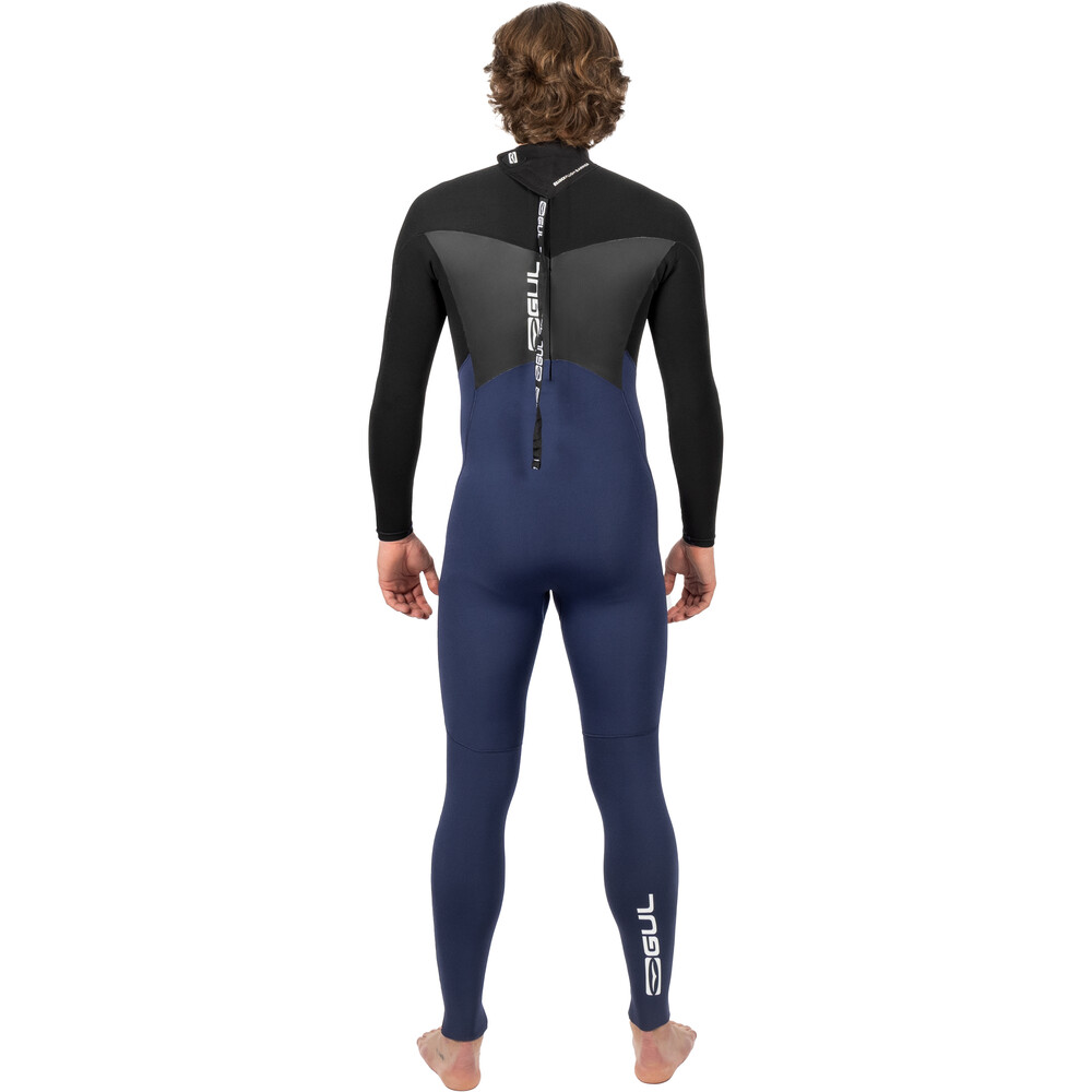 GUL Mens Response 5/3mm GBS Back Zip Wetsuit Black/Navy