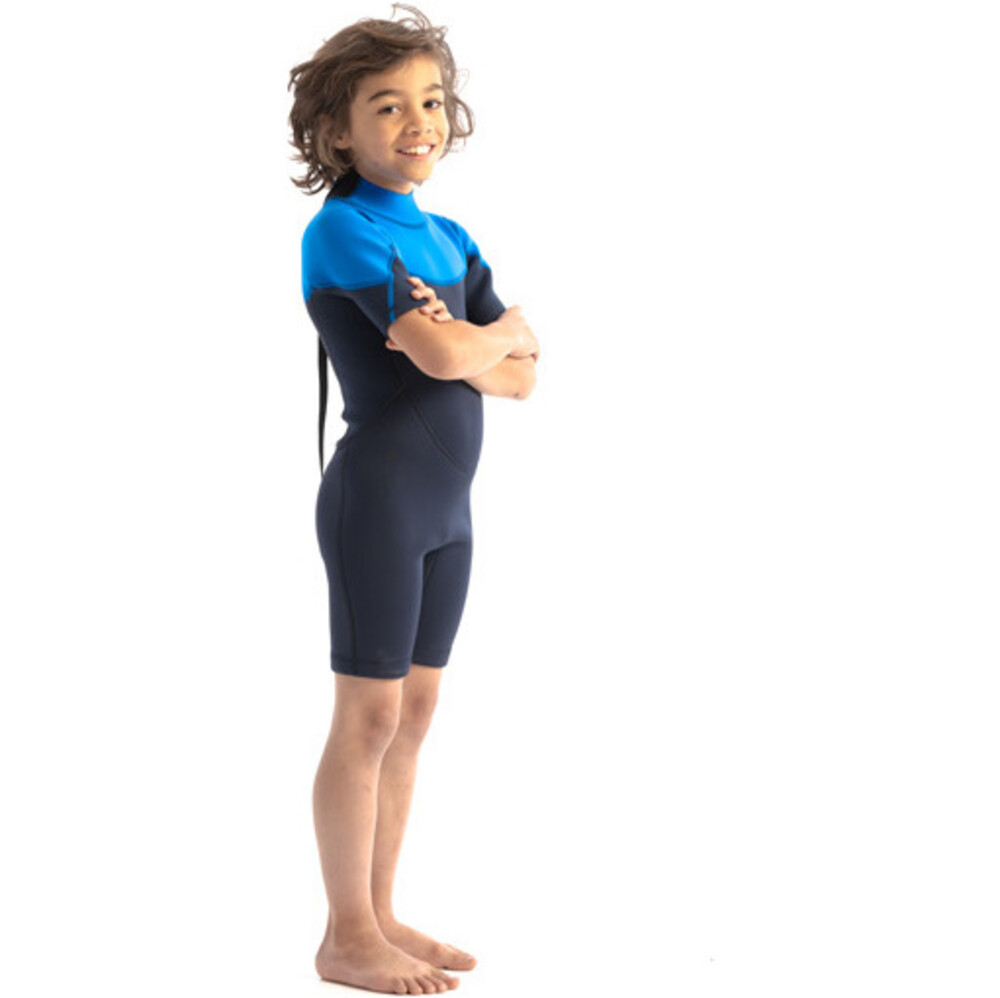 JOBE Junior Boston 2mm Back Zip Shorty Wetsuit Blue