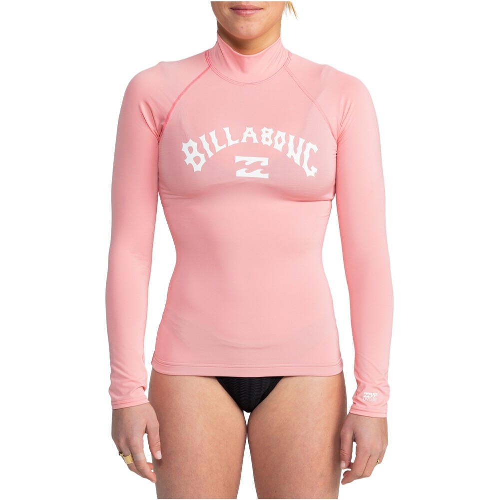 Billabong Womens Tropic Surf Long Sleeve Rash Vest Flamingo