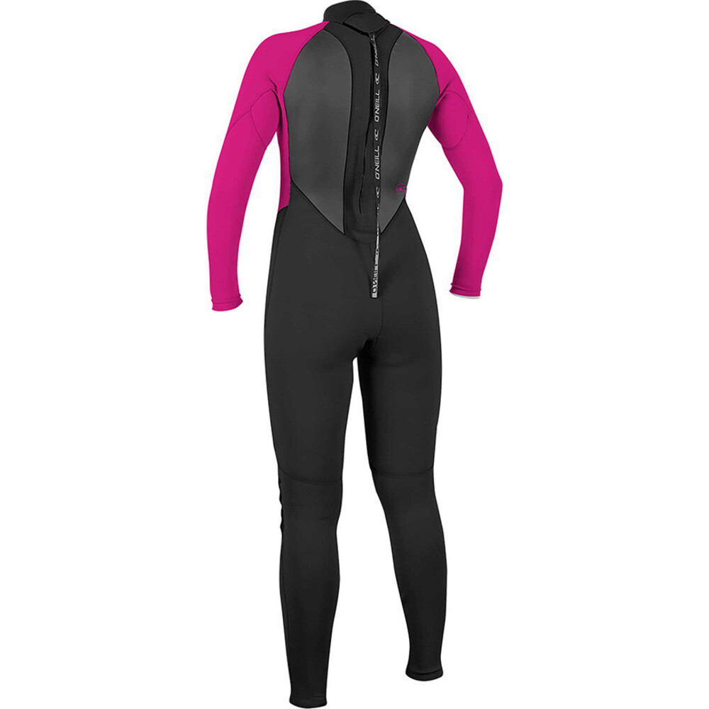 ONeill Womens Reactor II 3/2mm Back Zip Wetsuit Black/Berry