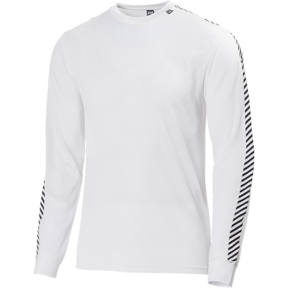 Helly Hansen Lifa Stripe Crew Neck Base Layer Top White
