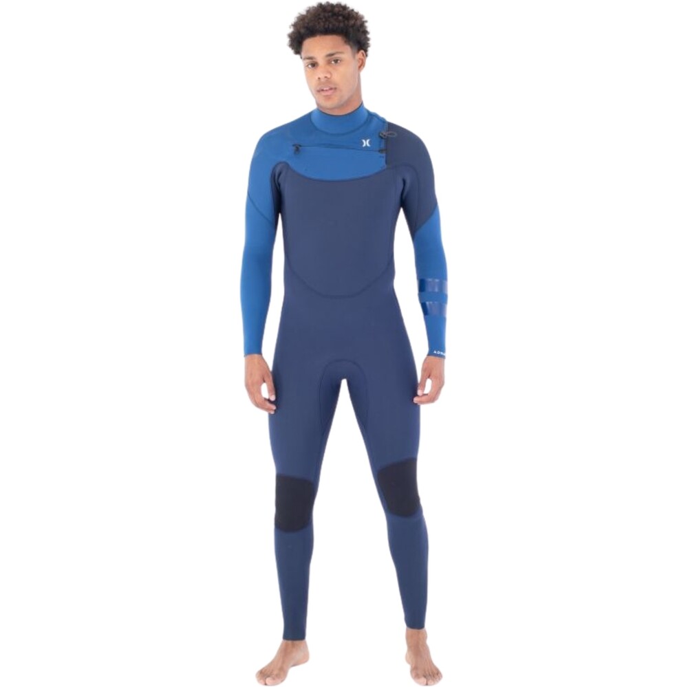 Hurley Mens Advant 4/3mm Chest Zip Wetsuit Faint Blue