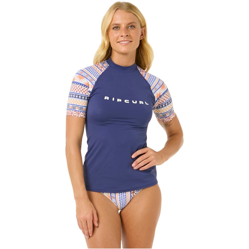Rip Curl Womens San Carlos Short Sleeve Rash Vest