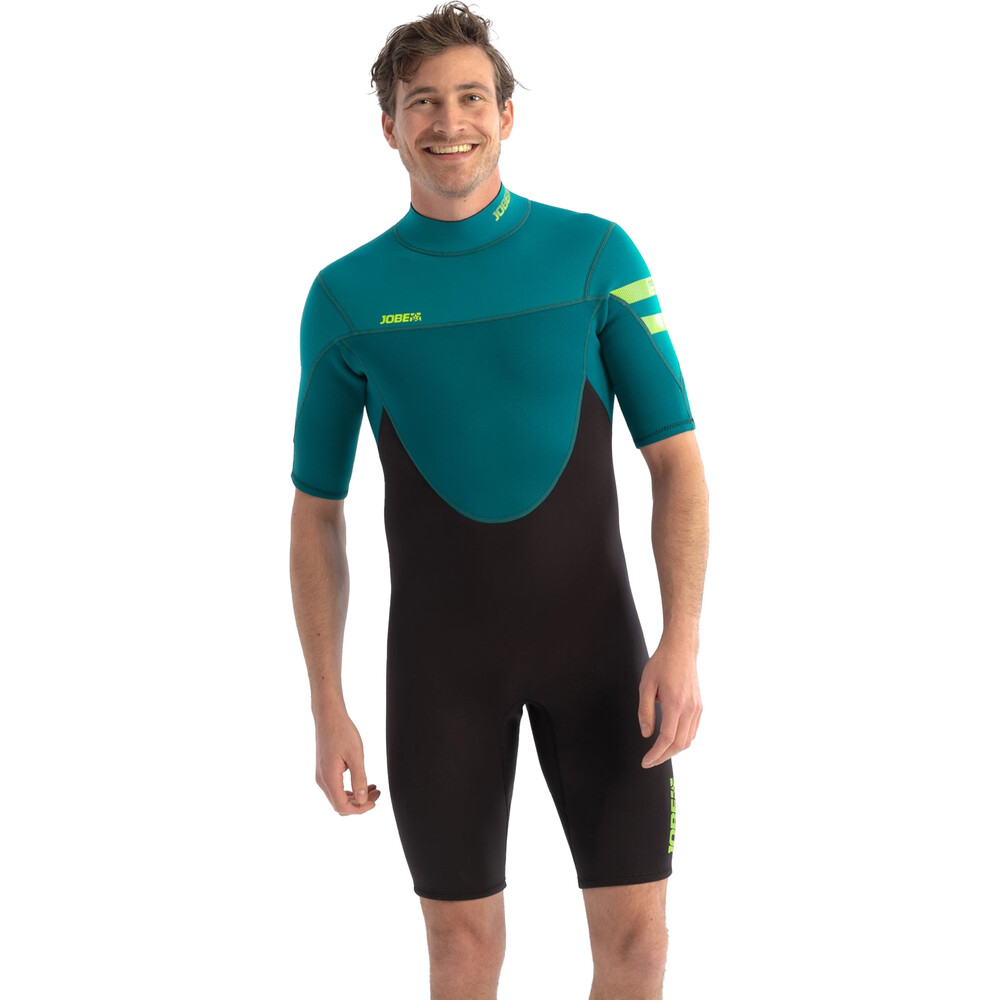 JOBE Mens Perth 3/2mm Back Zip Shorty Wetsuit Teal