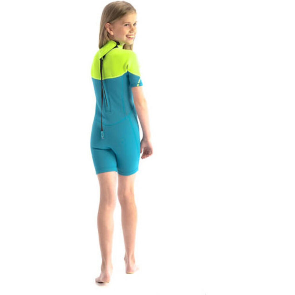 JOBE Junior Boston 2mm Back Zip Shorty Wetsuit Teal