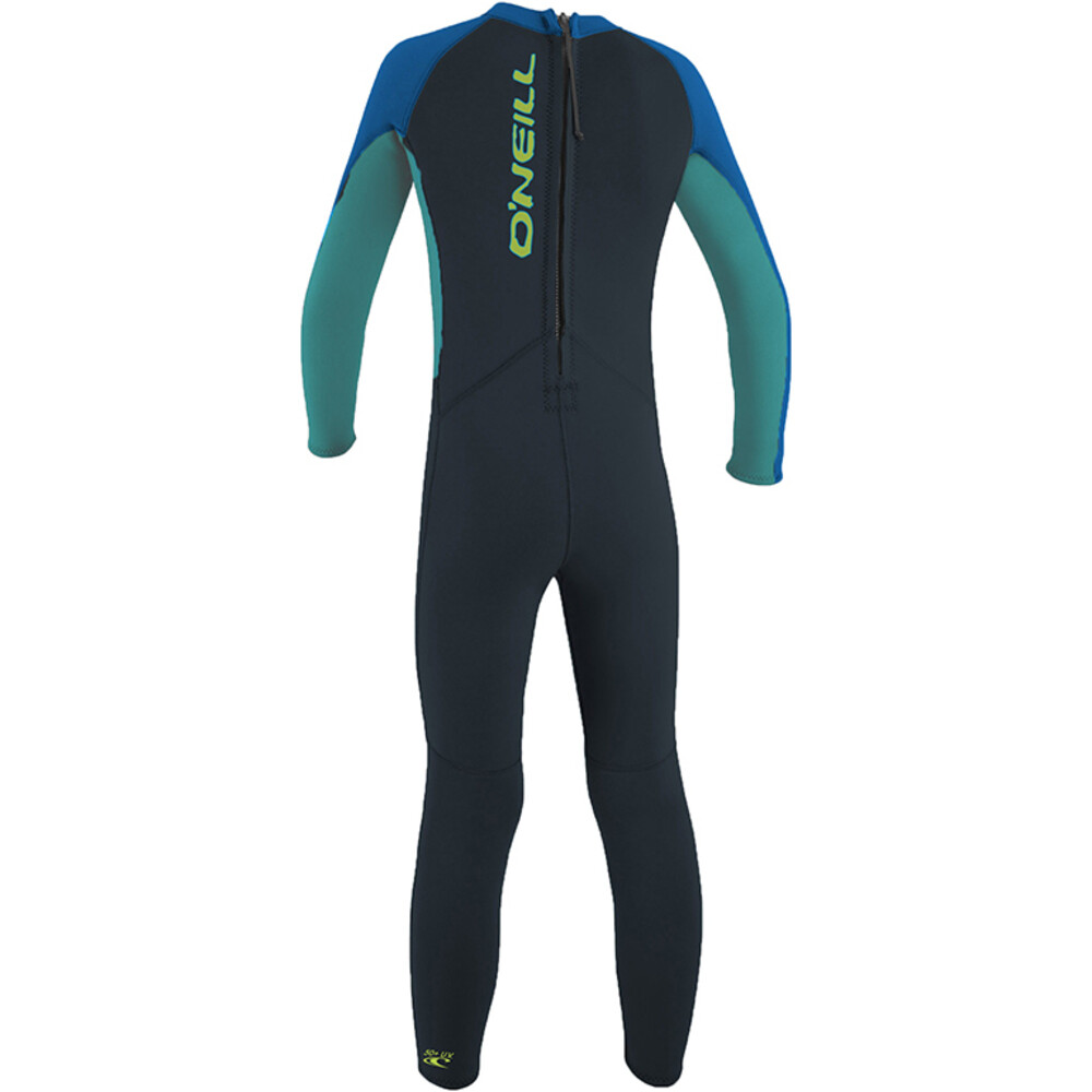 ONeill Toddler Reactor 2mm Back Zip Wetsuit Slate/Aqua