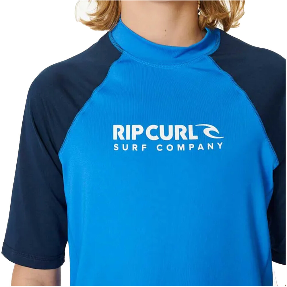 Rip Curl Junior Shock UPF Short Sleeve Boy Rash Vest